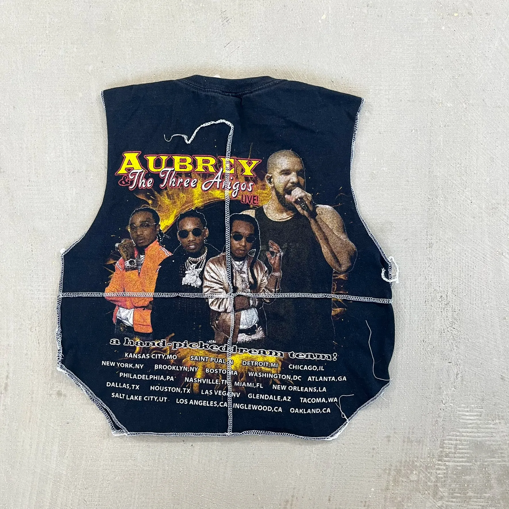 F- HOM Drake & Migos Reworked Dbl Stitch Crop Top sold by HG Vintage product image thumbnail 4