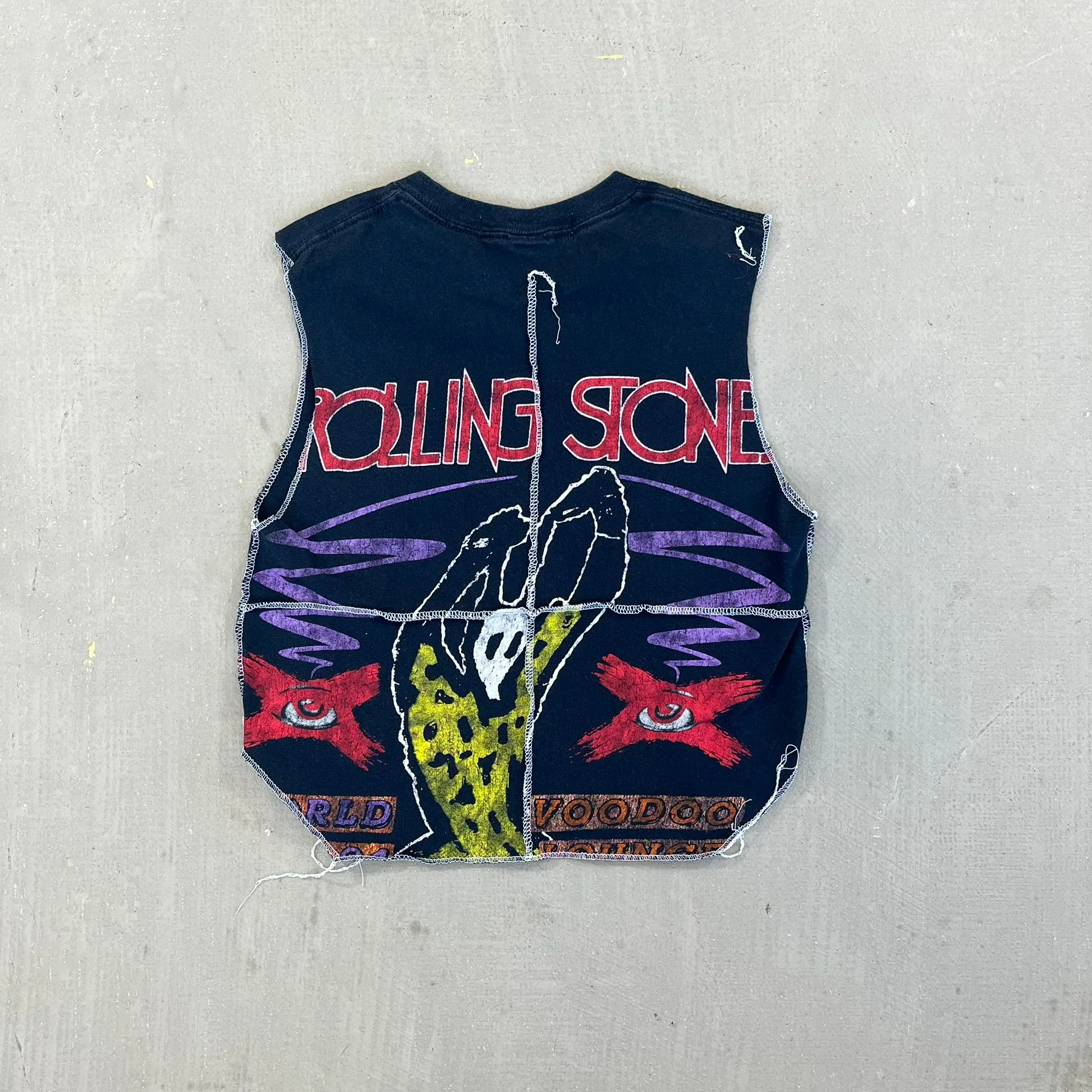 F- HOM Rolling Stones Logo Reworked Dbl Stitch Crop Top sold by HG Vintage product image thumbnail 4