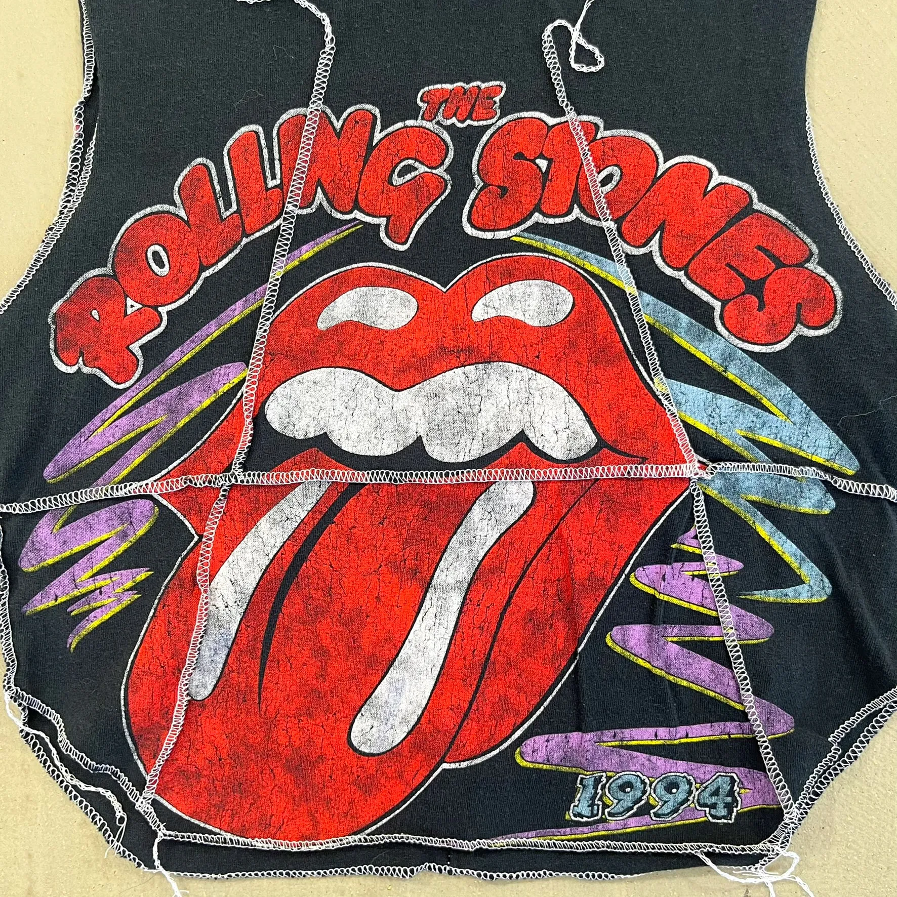 F- HOM Rolling Stones Logo Reworked Dbl Stitch Crop Top sold by HG Vintage product image thumbnail 2