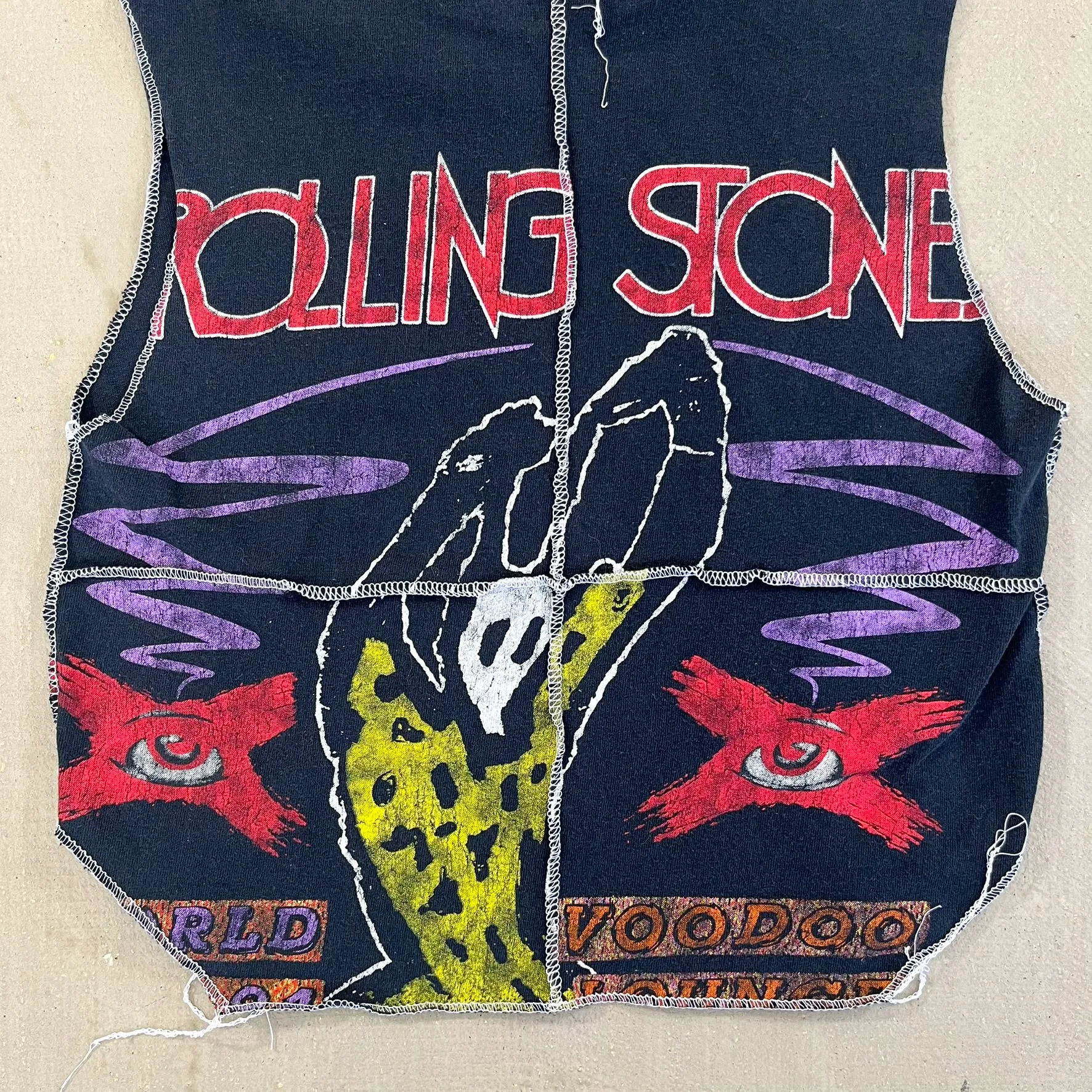F- HOM Rolling Stones Logo Reworked Dbl Stitch Crop Top sold by HG Vintage product image thumbnail 5