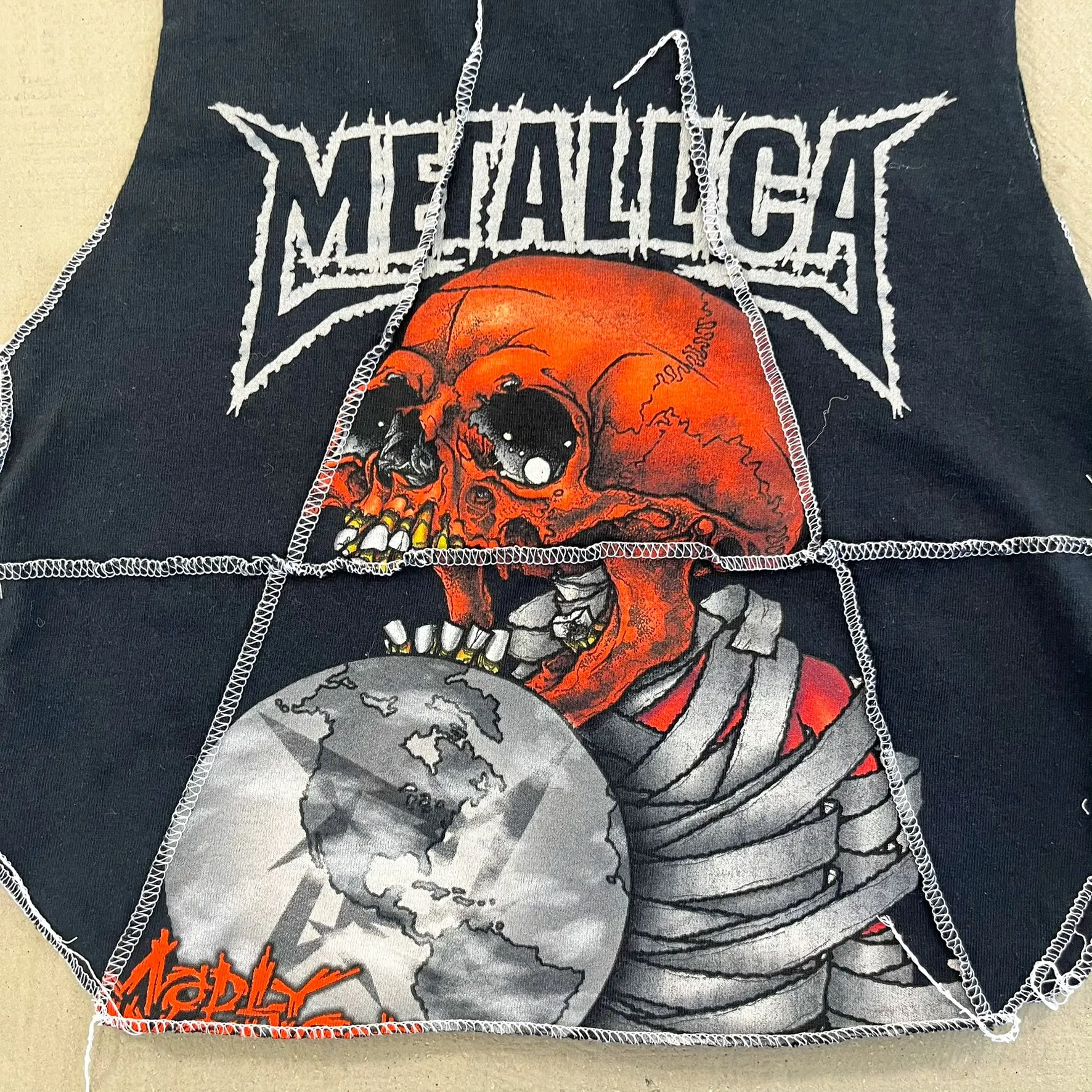 F- HOM Metallica Madly In Anger Reworked Dbl Stitch Crop Top sold by HG Vintage product image thumbnail 2