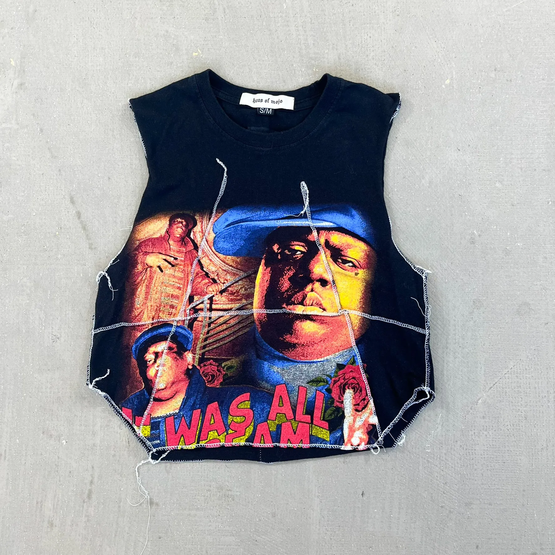 F- HOM Biggie Smalls Dream Reworked Dbl Stitch Crop Top sold by HG Vintage