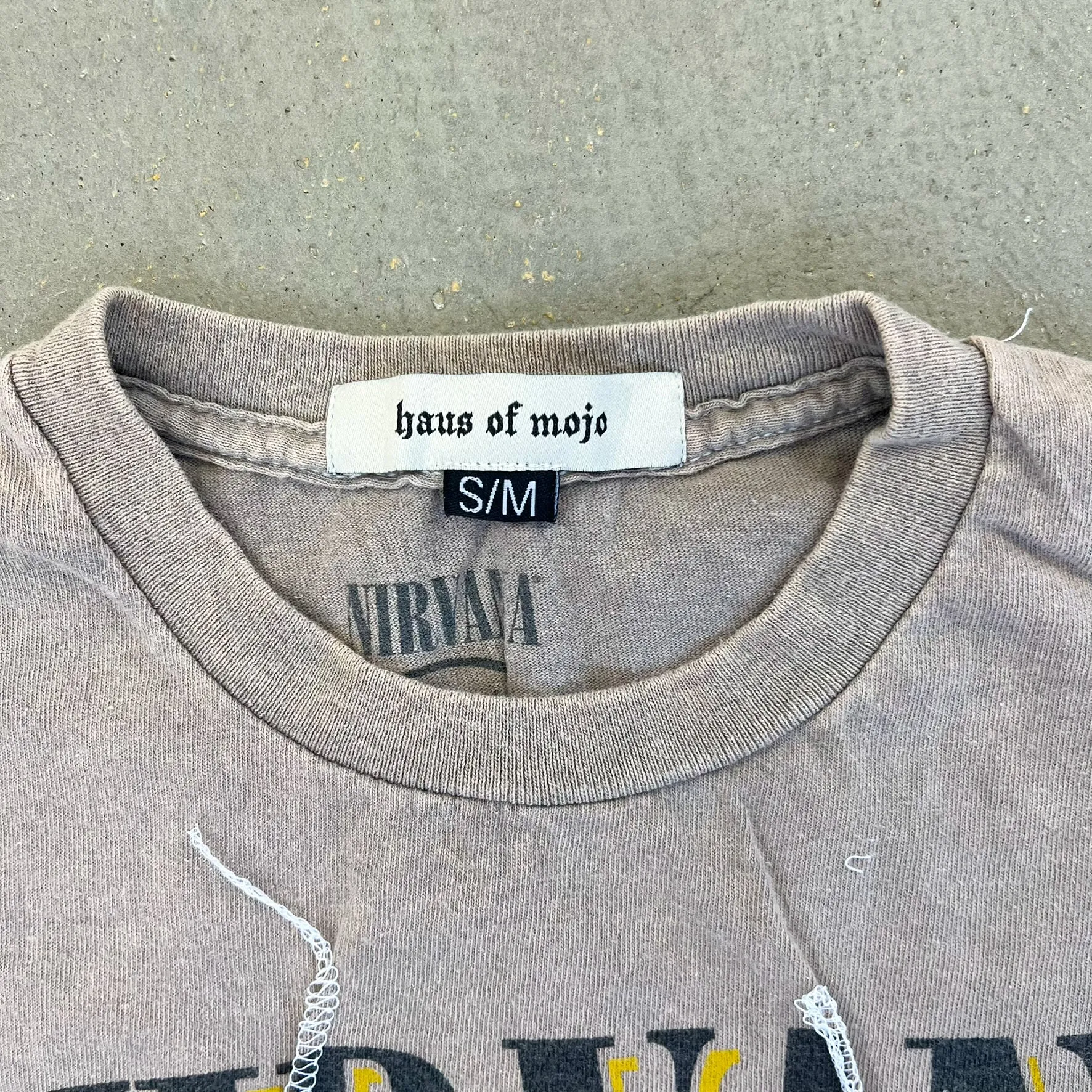 F- HOM Nirvana Smiley Face Reworked Dbl Stitch Tee sold by HG Vintage product image thumbnail 3