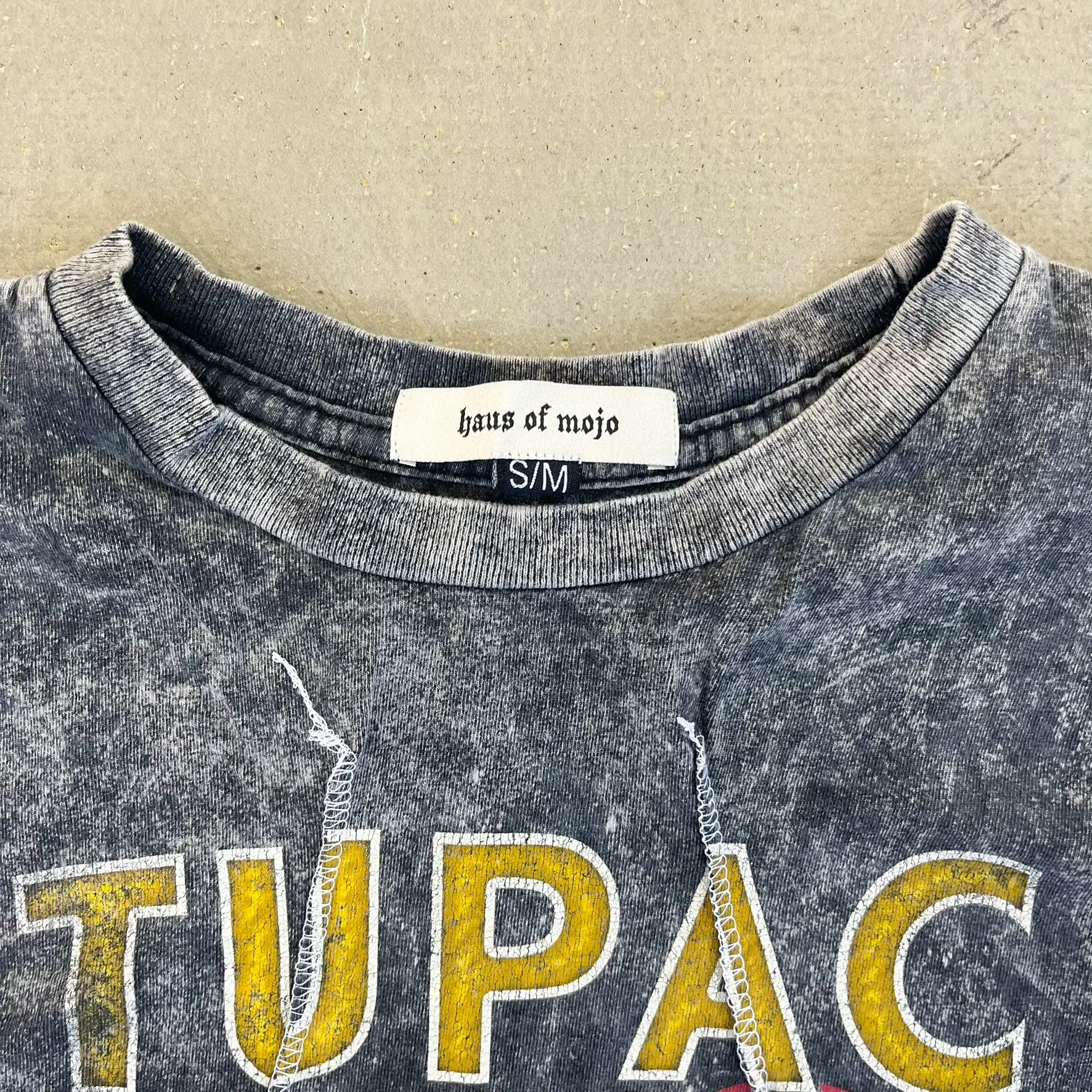 F- HOM Tupac Pictures Reworked Dbl Stitch Crop Top sold by HG Vintage product image thumbnail 3