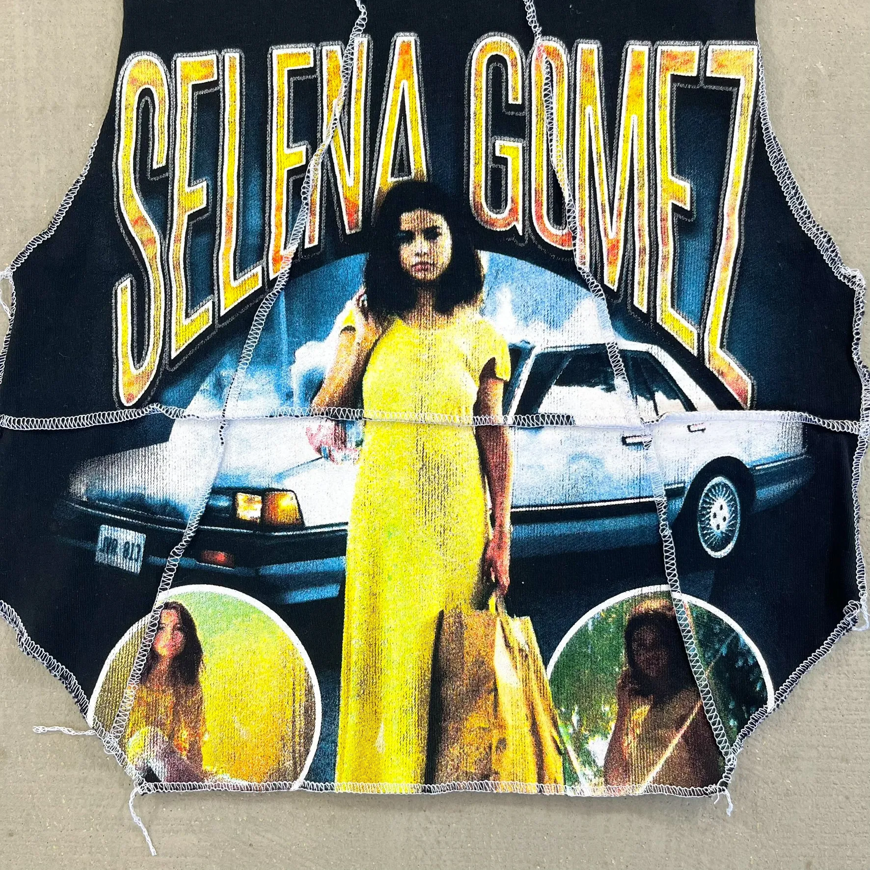 F- HOM Selena Gomez Reworked Double Stitch Crop Top sold by HG Vintage product image thumbnail 2