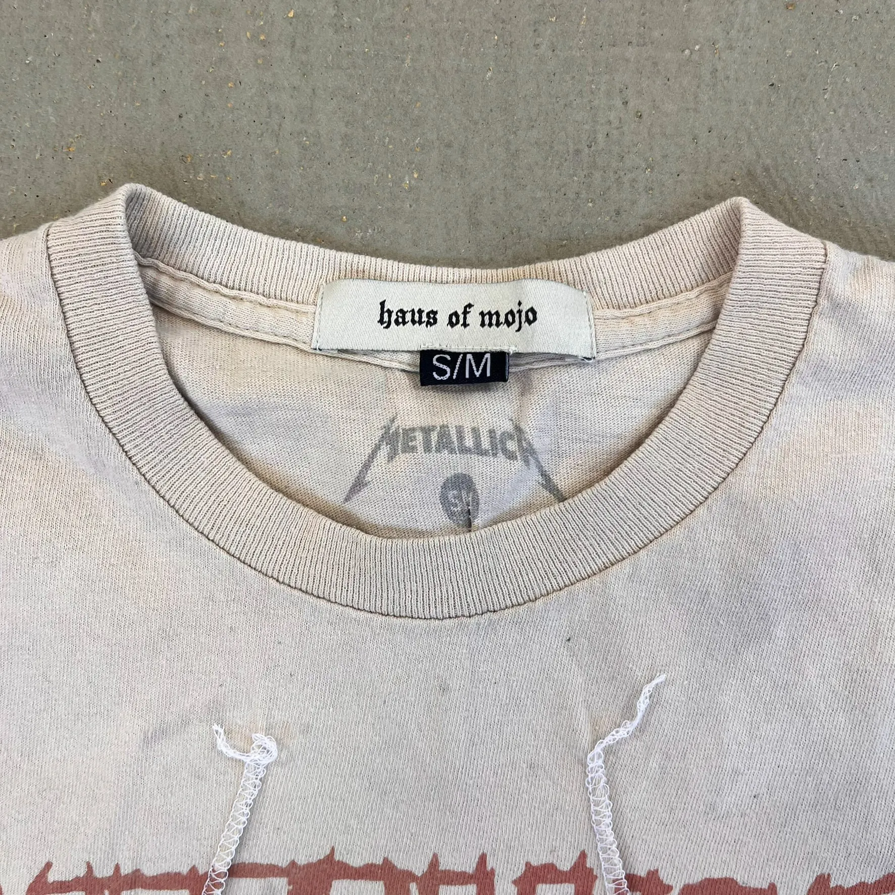 F- HOM Metallica Text & Logo Reworked Dbl Stitch Crop Top sold by HG Vintage product image thumbnail 3
