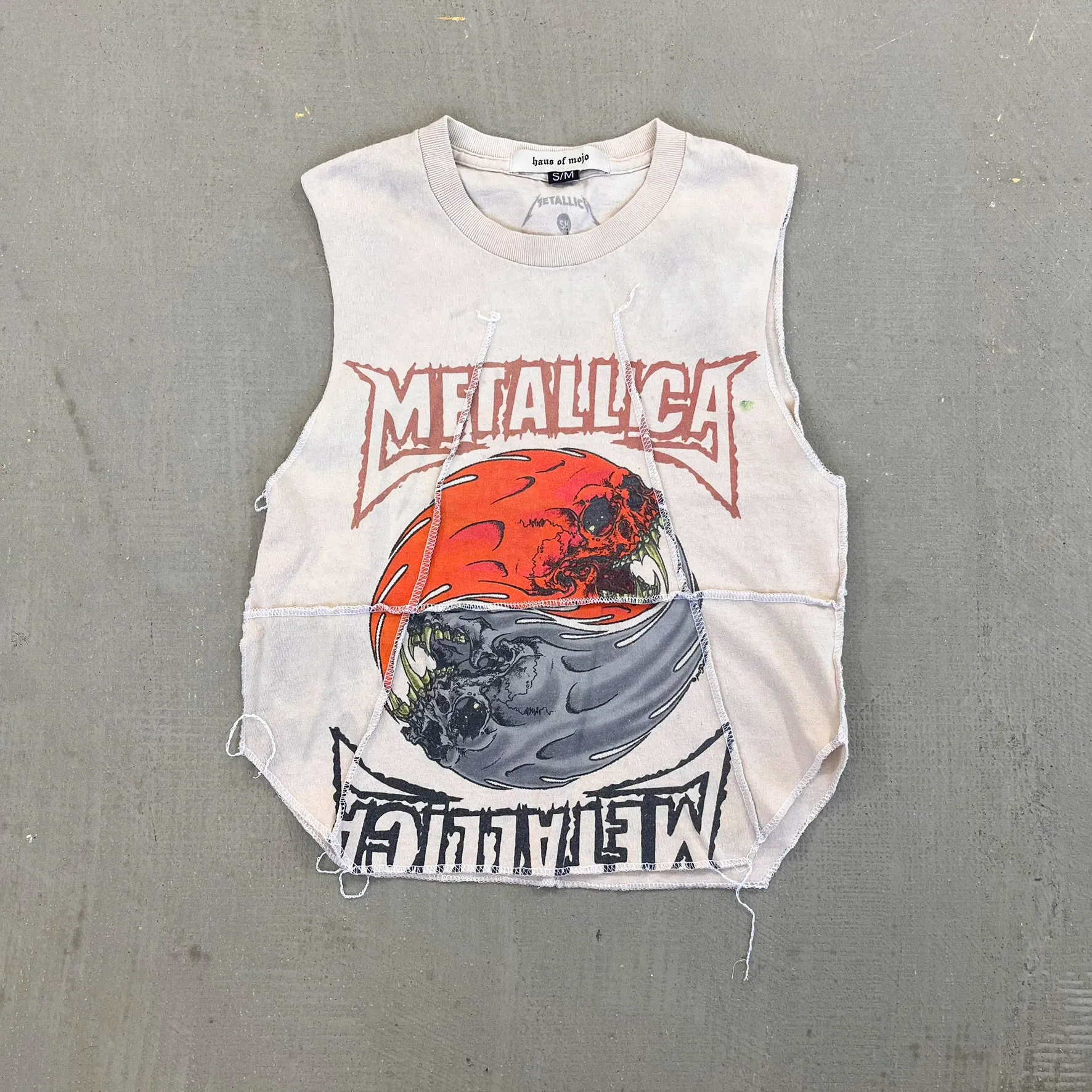 F- HOM Metallica Text & Logo Reworked Dbl Stitch Crop Top sold by HG Vintage