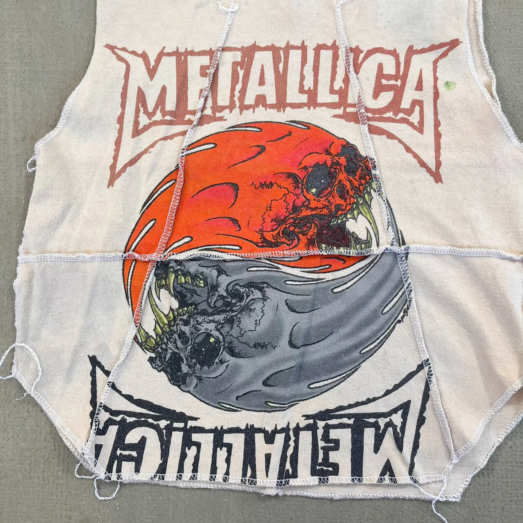 F- HOM Metallica Text & Logo Reworked Dbl Stitch Crop Top sold by HG Vintage product image thumbnail 2