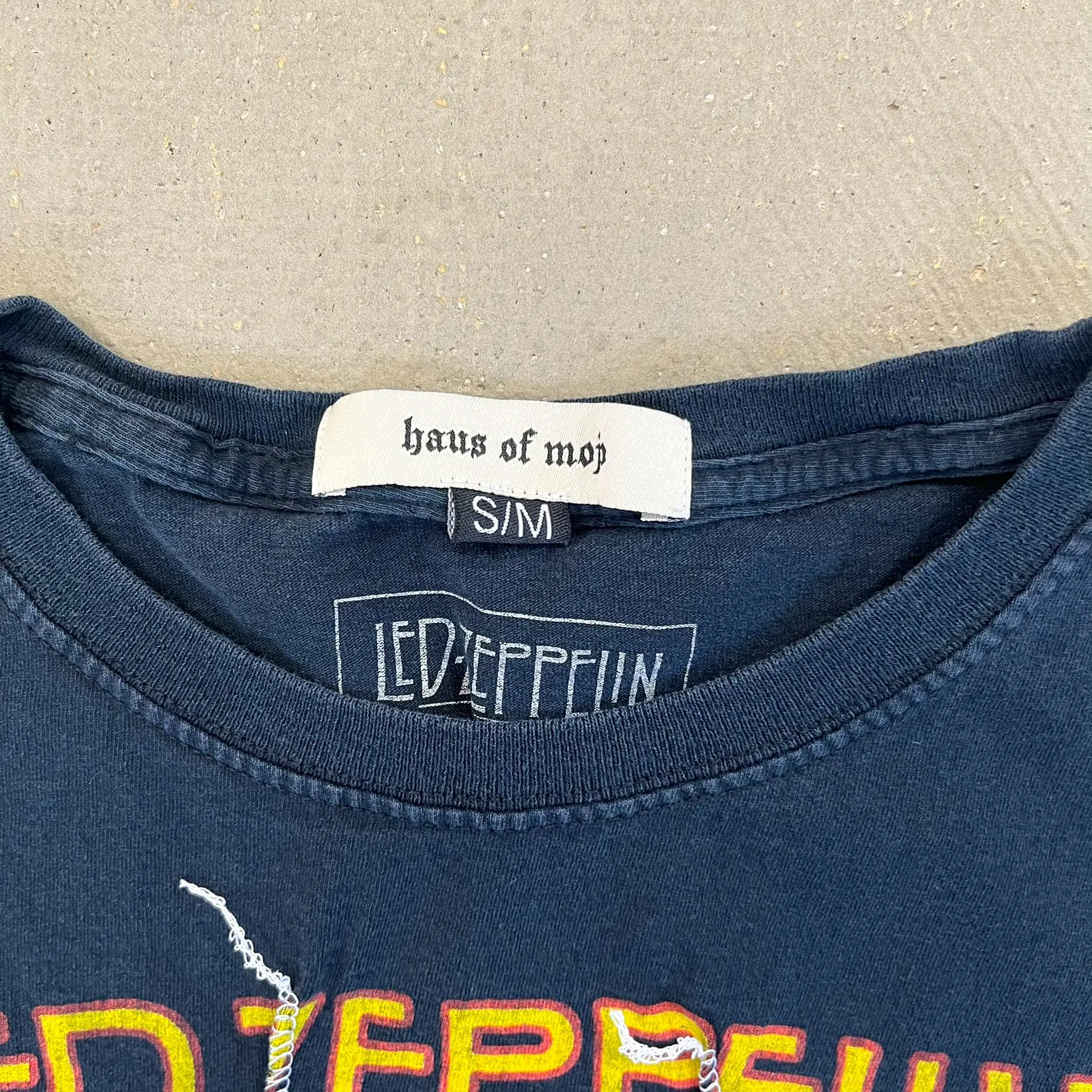 F- HOM Led Zeppelin Reworked Dbl Stitch Crop Top sold by HG Vintage product image thumbnail 3