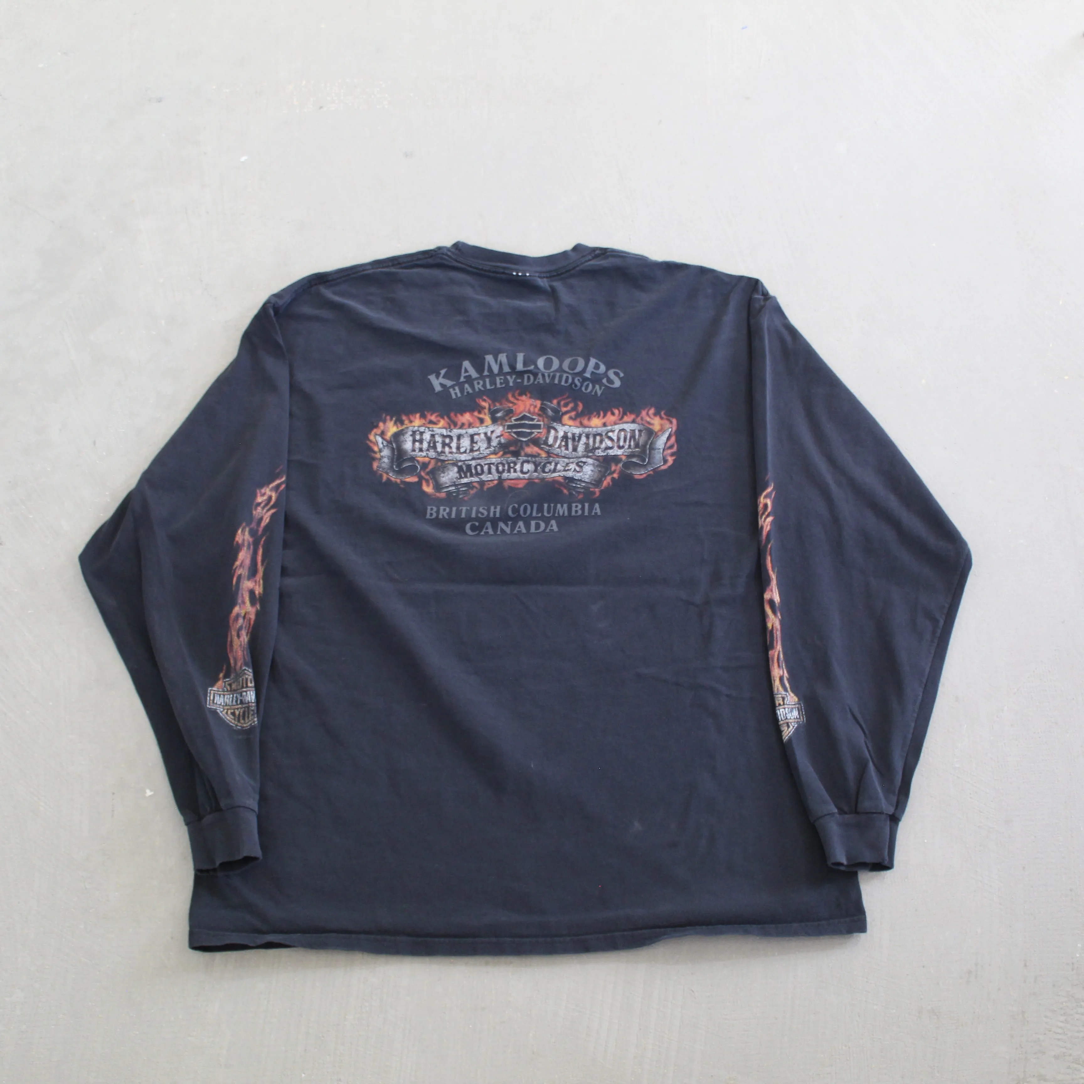 F- 2010 Harley Davidson Kamloops BC Canada Long Sleeve Tee sold by HG Vintage product image thumbnail 3