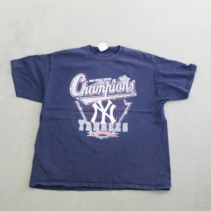 F- Vintage 1998 New York Yankees MLB World Series Champs Lee Tee sold by HG Vintage