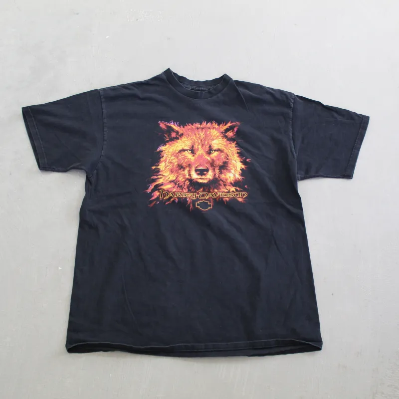 F- Vintage 2000 Harley Davidson Phoenix Arizona Fire Wolf Tee sold by HG Vintage