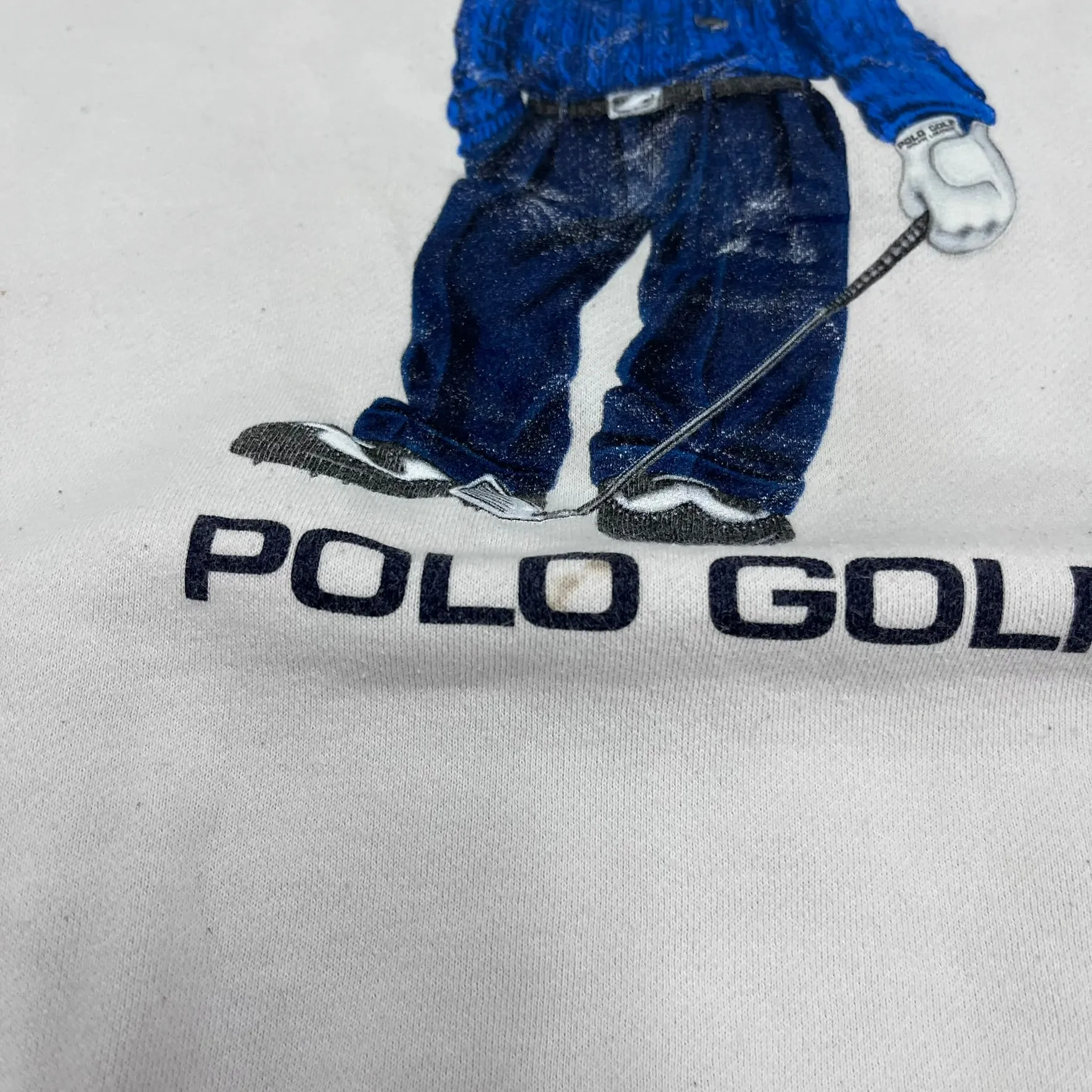 F- Vintage Ralph Lauren Polo Golf Teddy Bear Graphic Crewneck sold by HG Vintage product image thumbnail 4