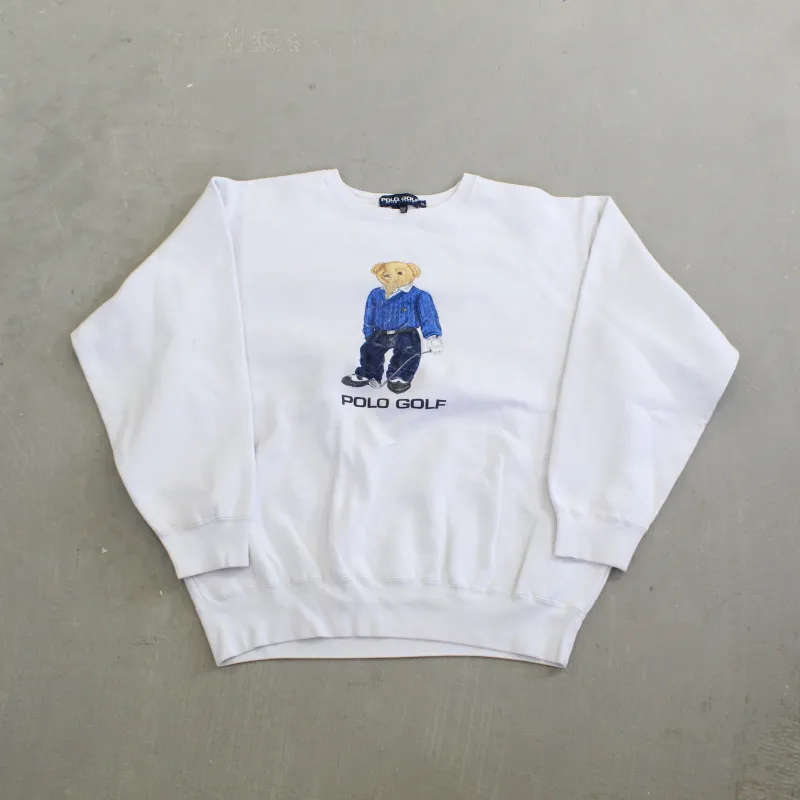 F- Vintage Ralph Lauren Polo Golf Teddy Bear Graphic Crewneck sold by HG Vintage