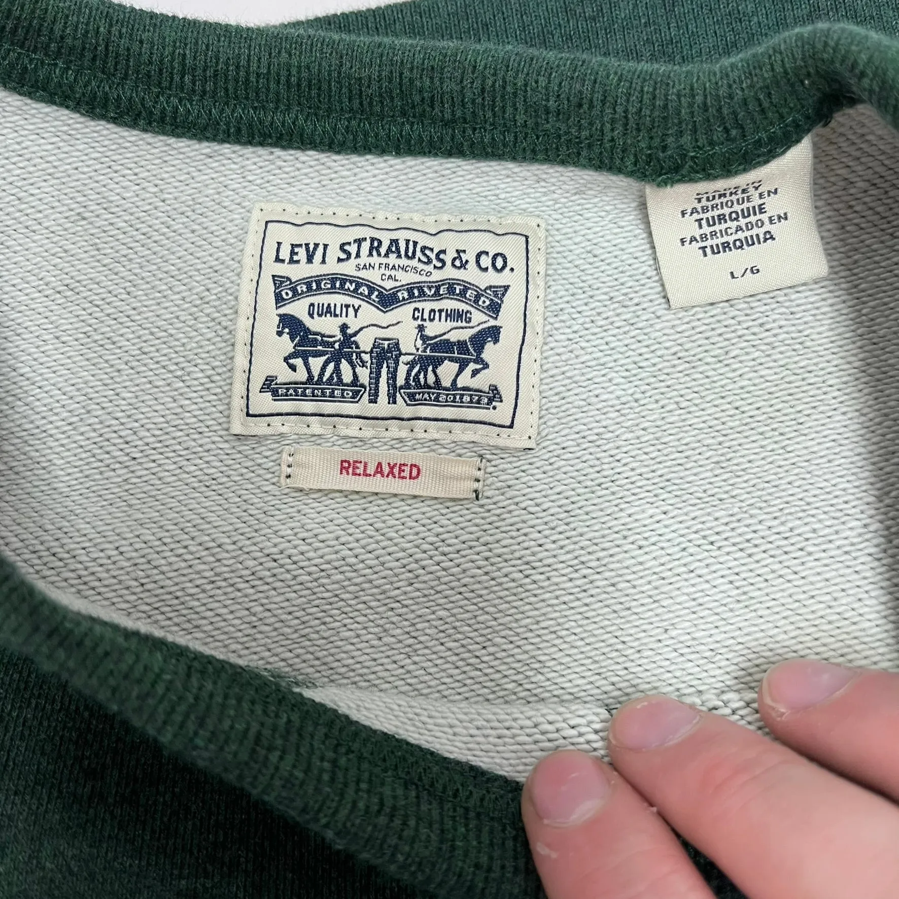 F- Levi's Strauss & Co Embroidered Text Crewneck sold by HG Vintage product image thumbnail 3