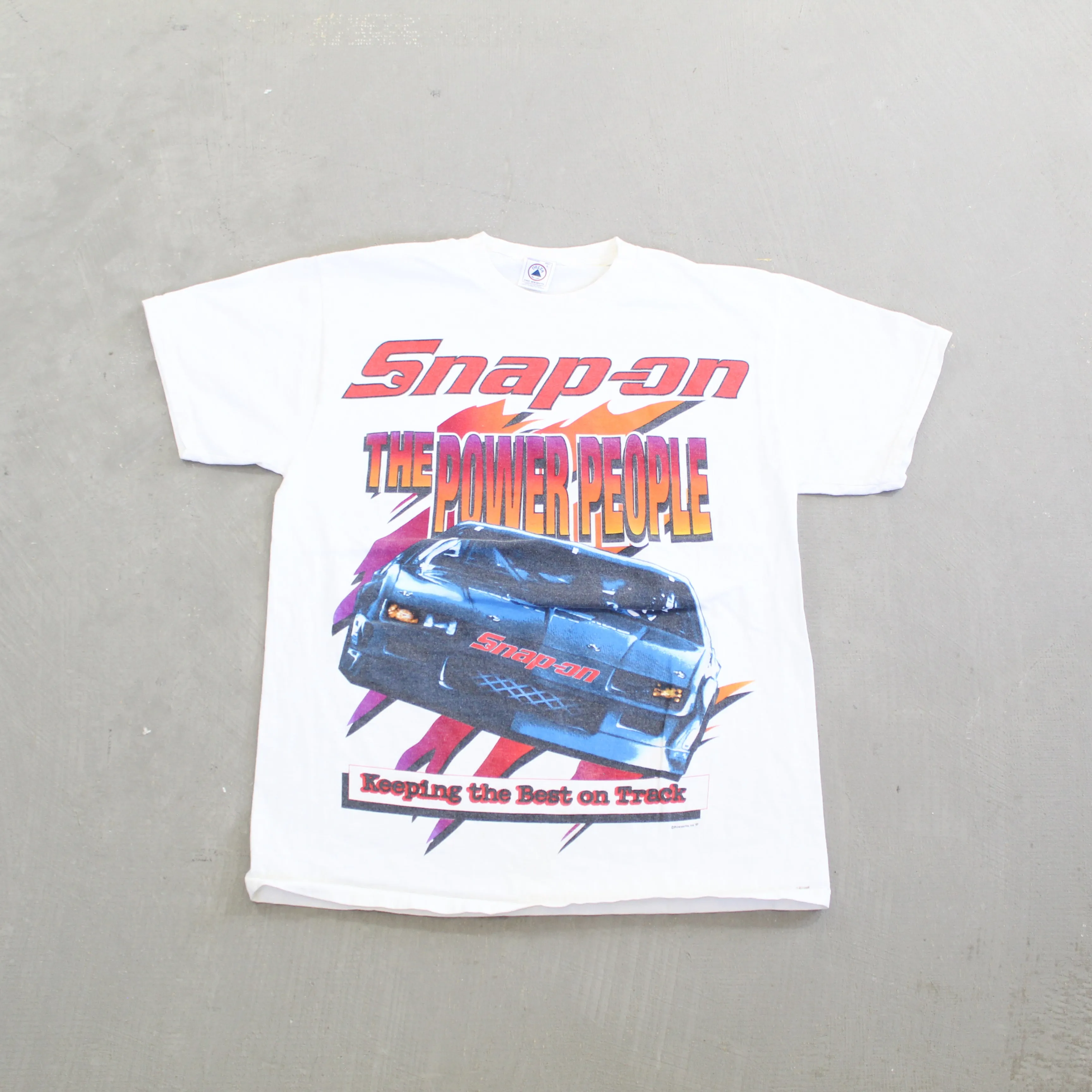 F- Vintage 1997 Nascar Snap-On The Power People Car Picture Tee sold by HG Vintage