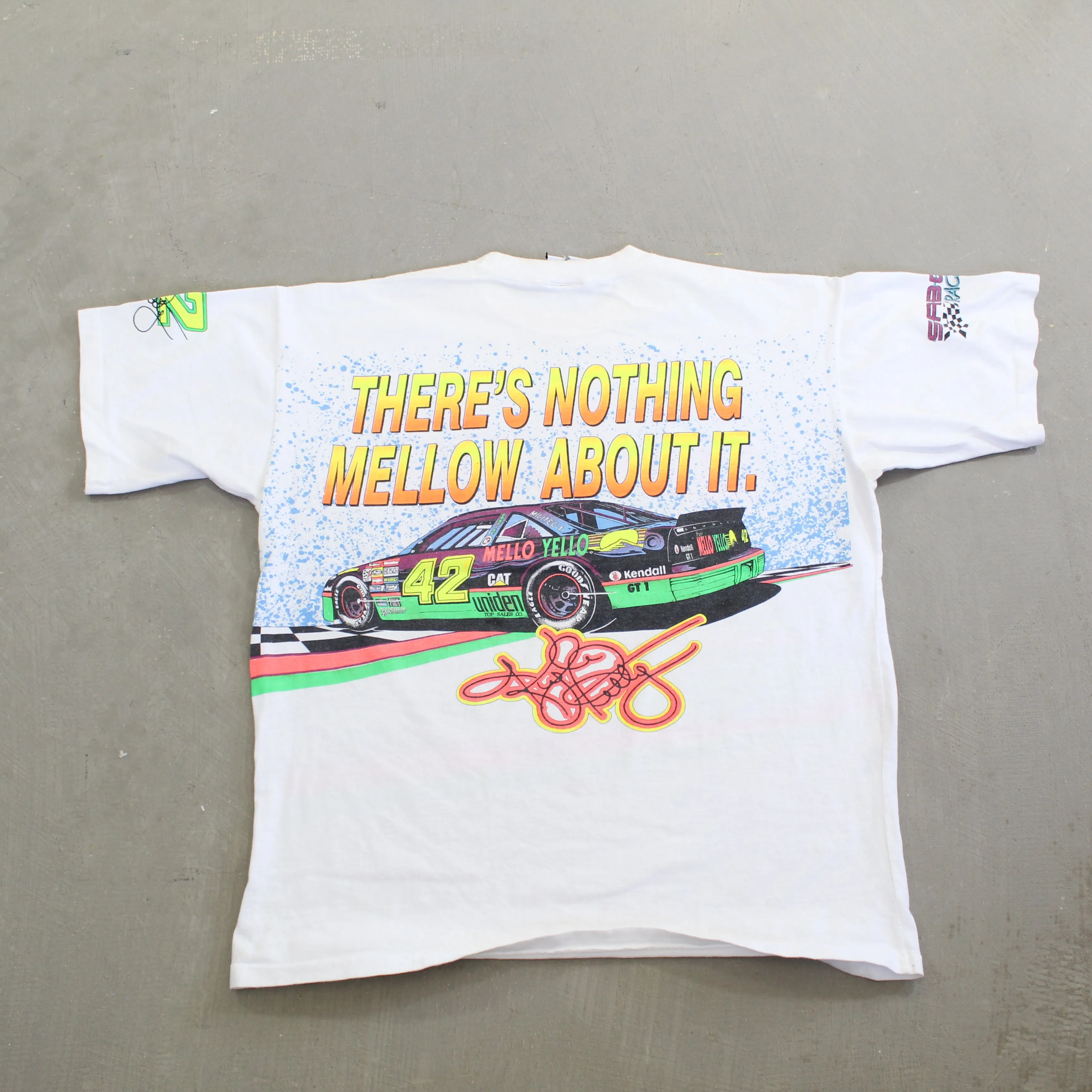 F- Vintage 1993 Nascar Mello Yello Kyle Petty Car Jumbo Print Tee sold by HG Vintage product image thumbnail 3