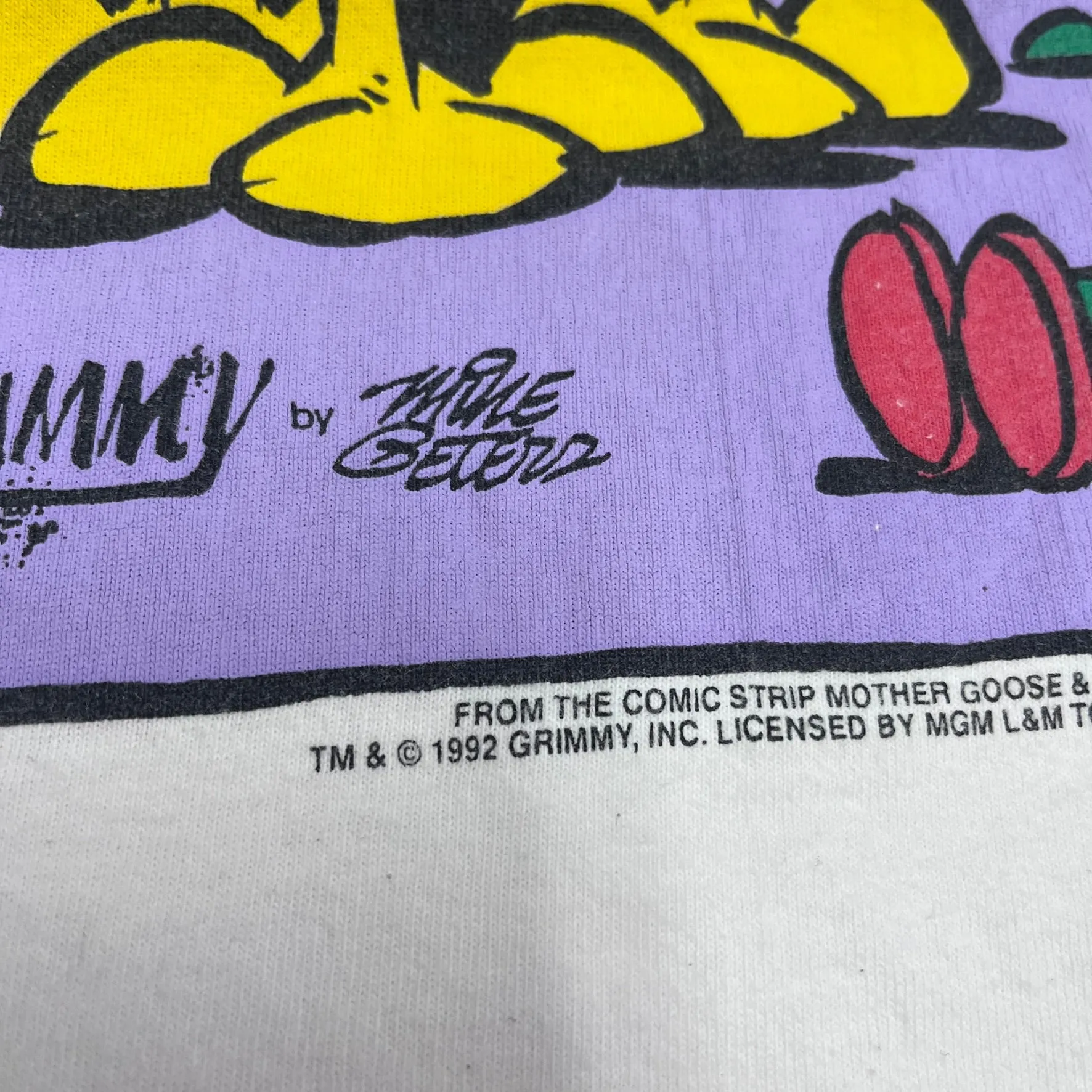 F- Vintage 1992 Grimmy Magic Beans Cartoon Single Stitch Tee sold by HG Vintage product image thumbnail 3