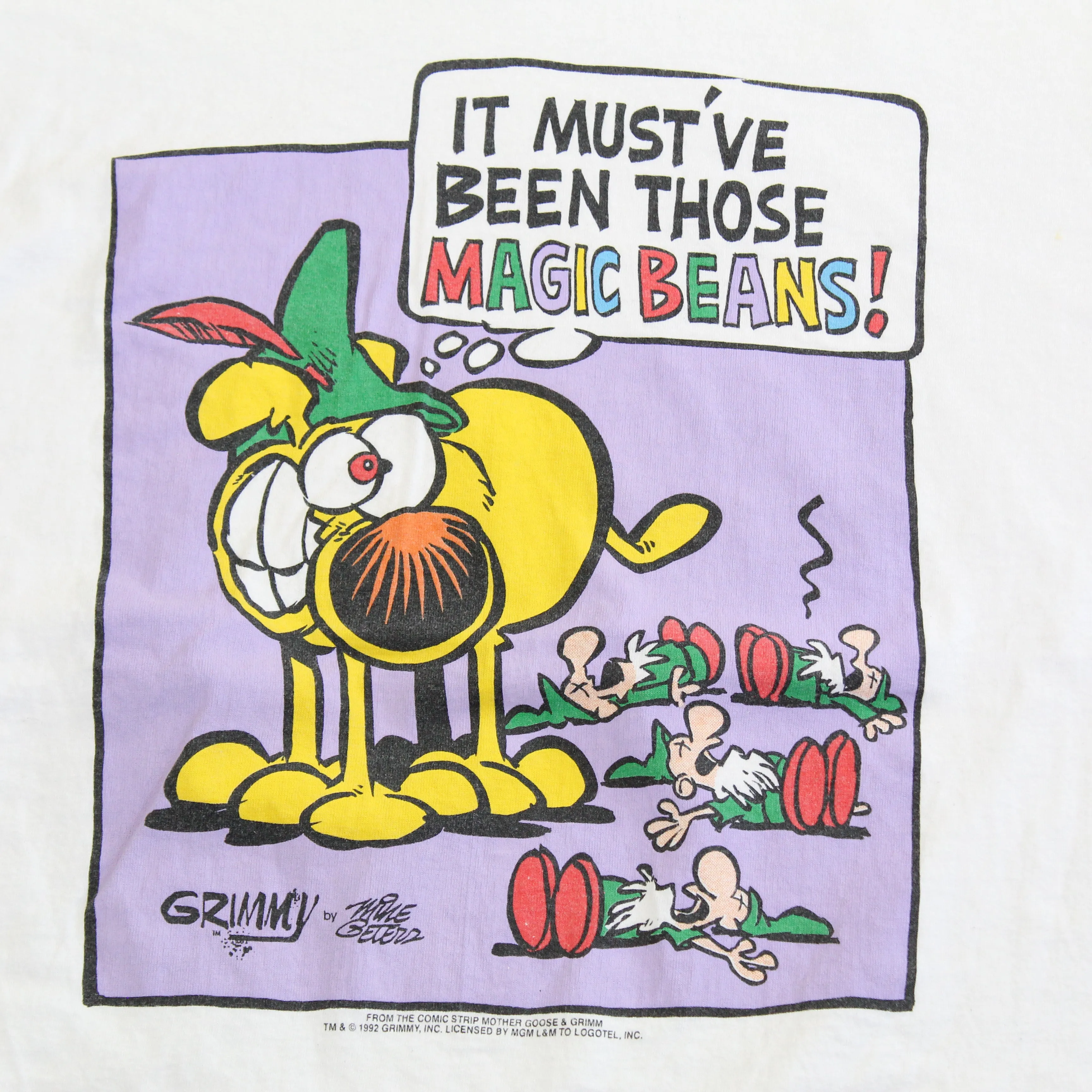 F- Vintage 1992 Grimmy Magic Beans Cartoon Single Stitch Tee sold by HG Vintage product image thumbnail 2