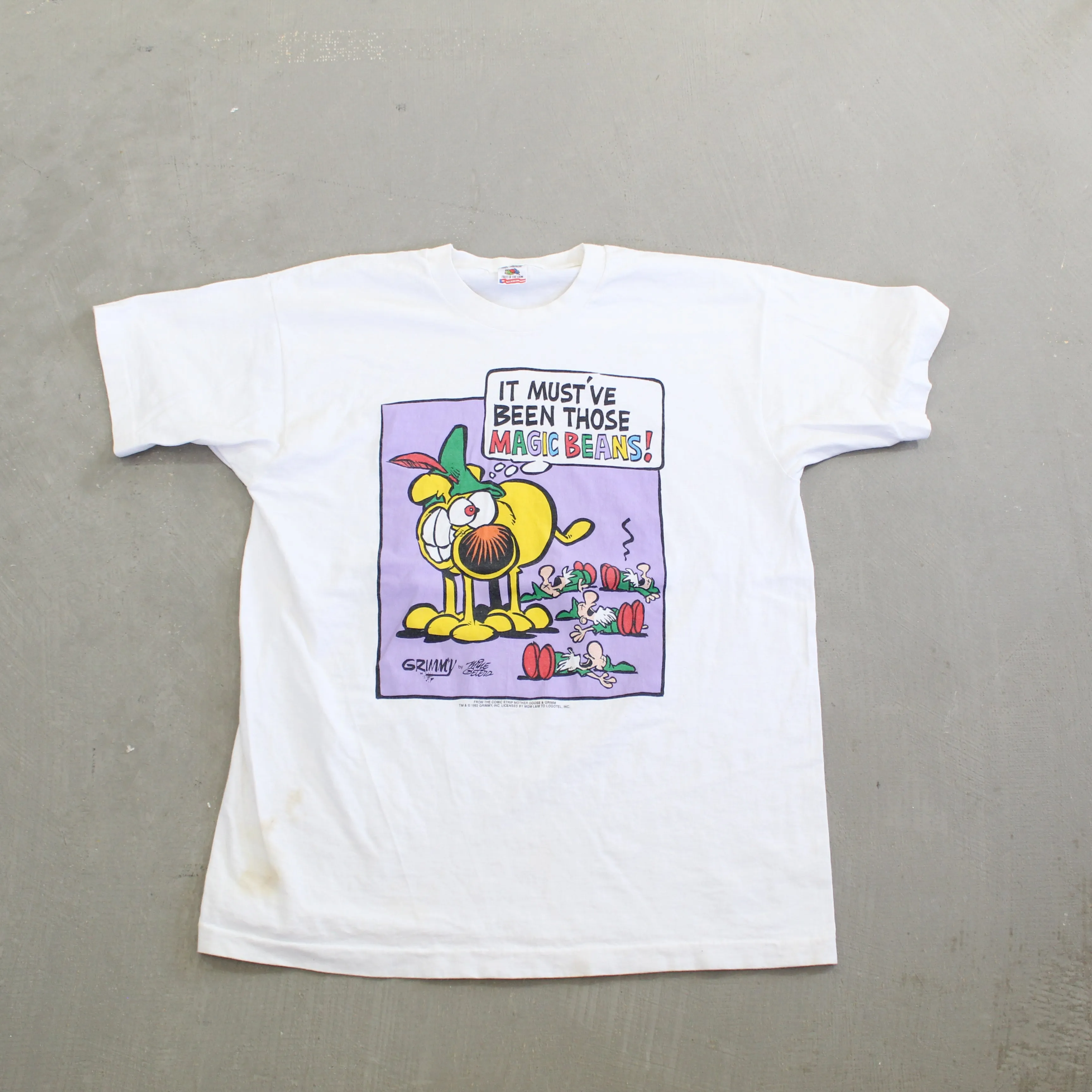 F- Vintage 1992 Grimmy Magic Beans Cartoon Single Stitch Tee sold by HG Vintage
