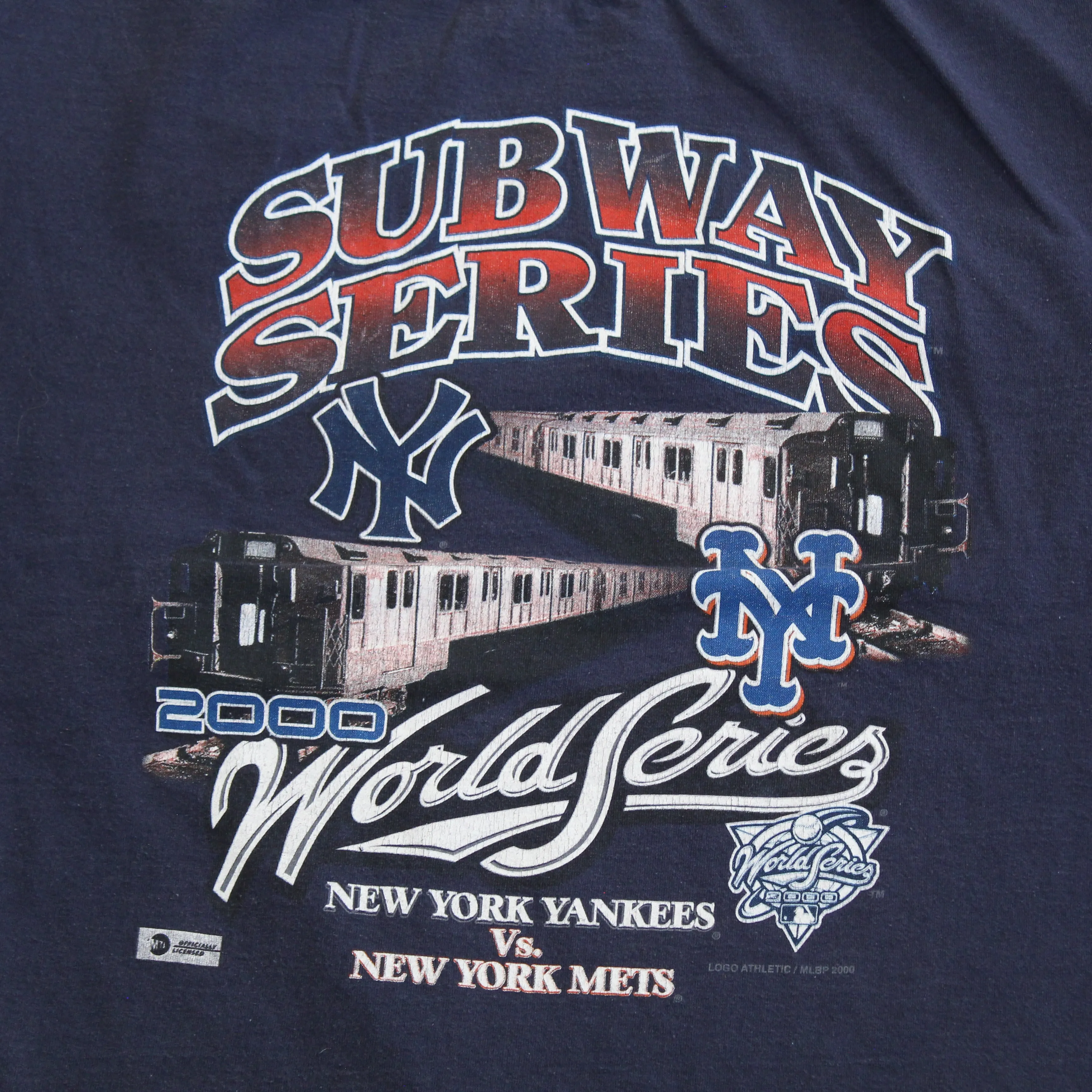 F- Vintage 2000 New York Yankees Vs Mets MLB Subway Series Logo Athletic Tee sold by HG Vintage product image thumbnail 2