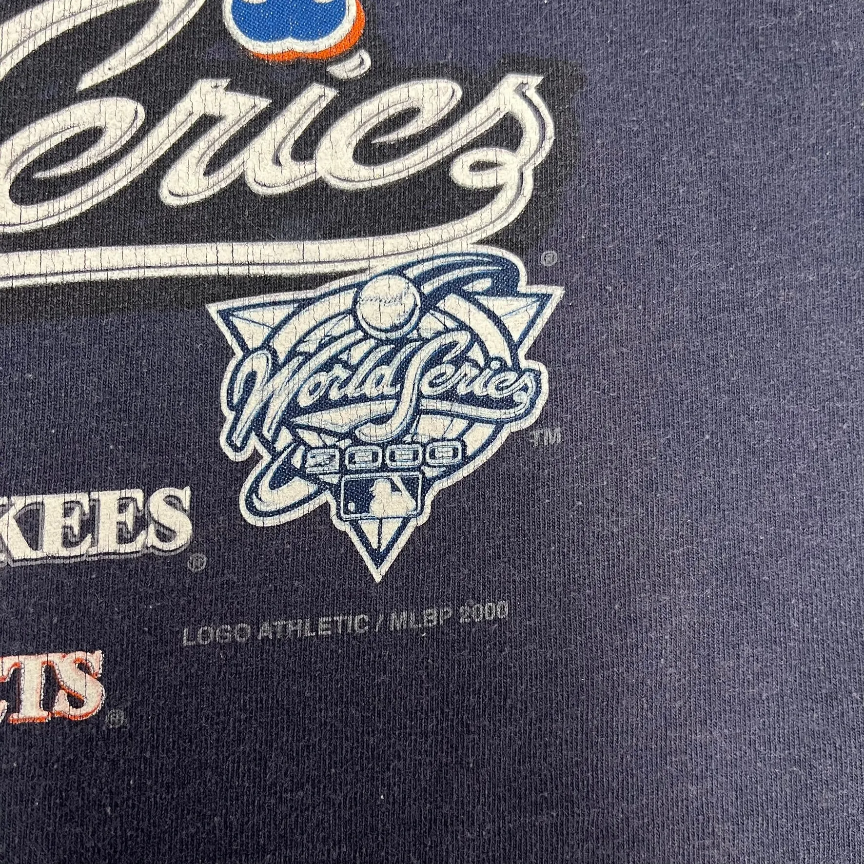 F- Vintage 2000 New York Yankees Vs Mets MLB Subway Series Logo Athletic Tee sold by HG Vintage product image thumbnail 3