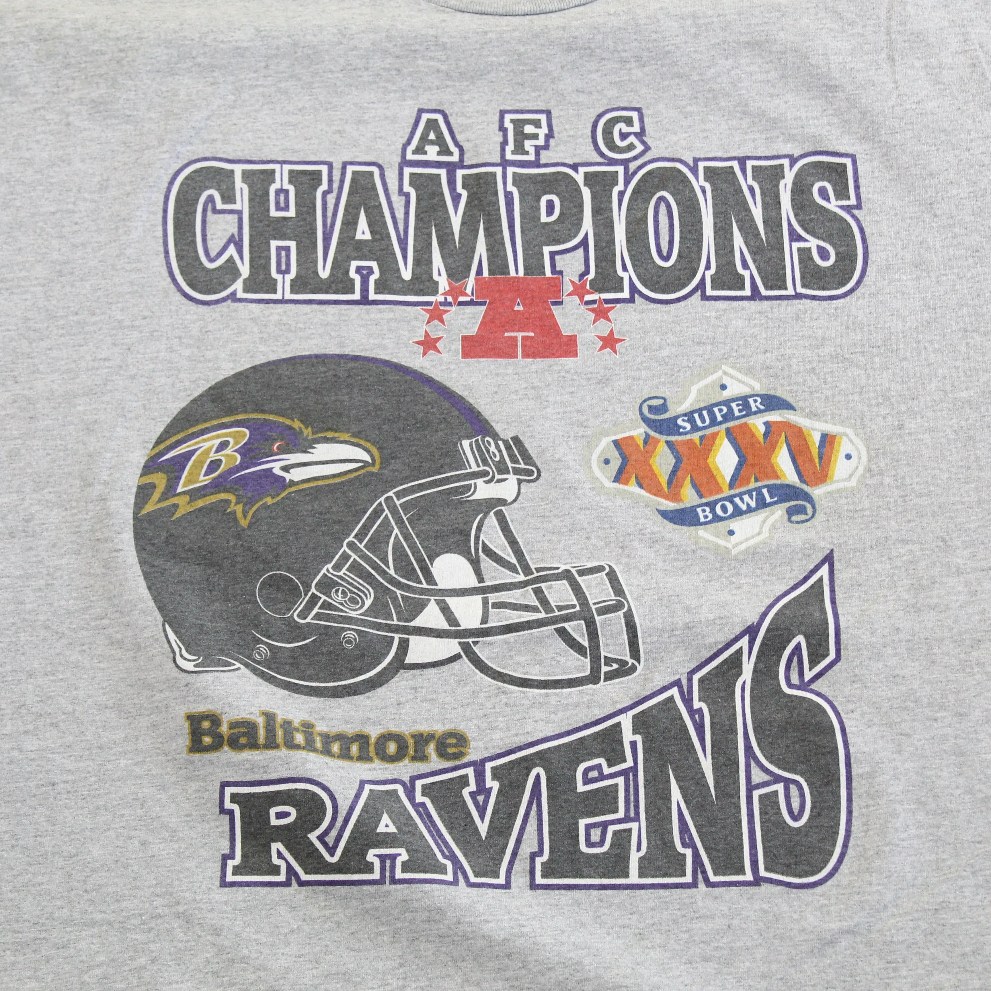 F- Vintage 2001 Baltimore Ravens AFC Champs NFL Logo Tee sold by HG Vintage product image thumbnail 2