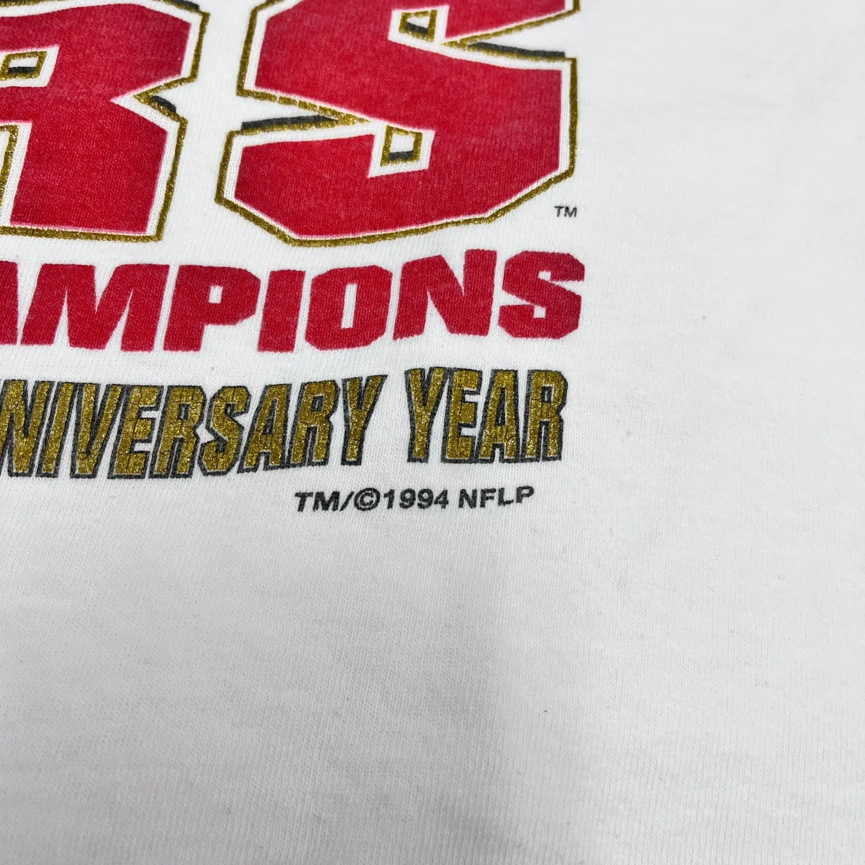 F- Vintage 1994 Super Bowl 29 San Francisco 49ers 5 Times Champs NFL Tee sold by HG Vintage product image thumbnail 4