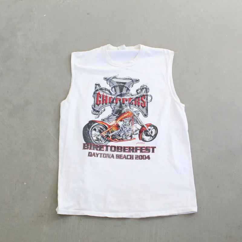 F- Vintage 2004 Daytona Beach Biketober Fest Tank Top sold by HG Vintage