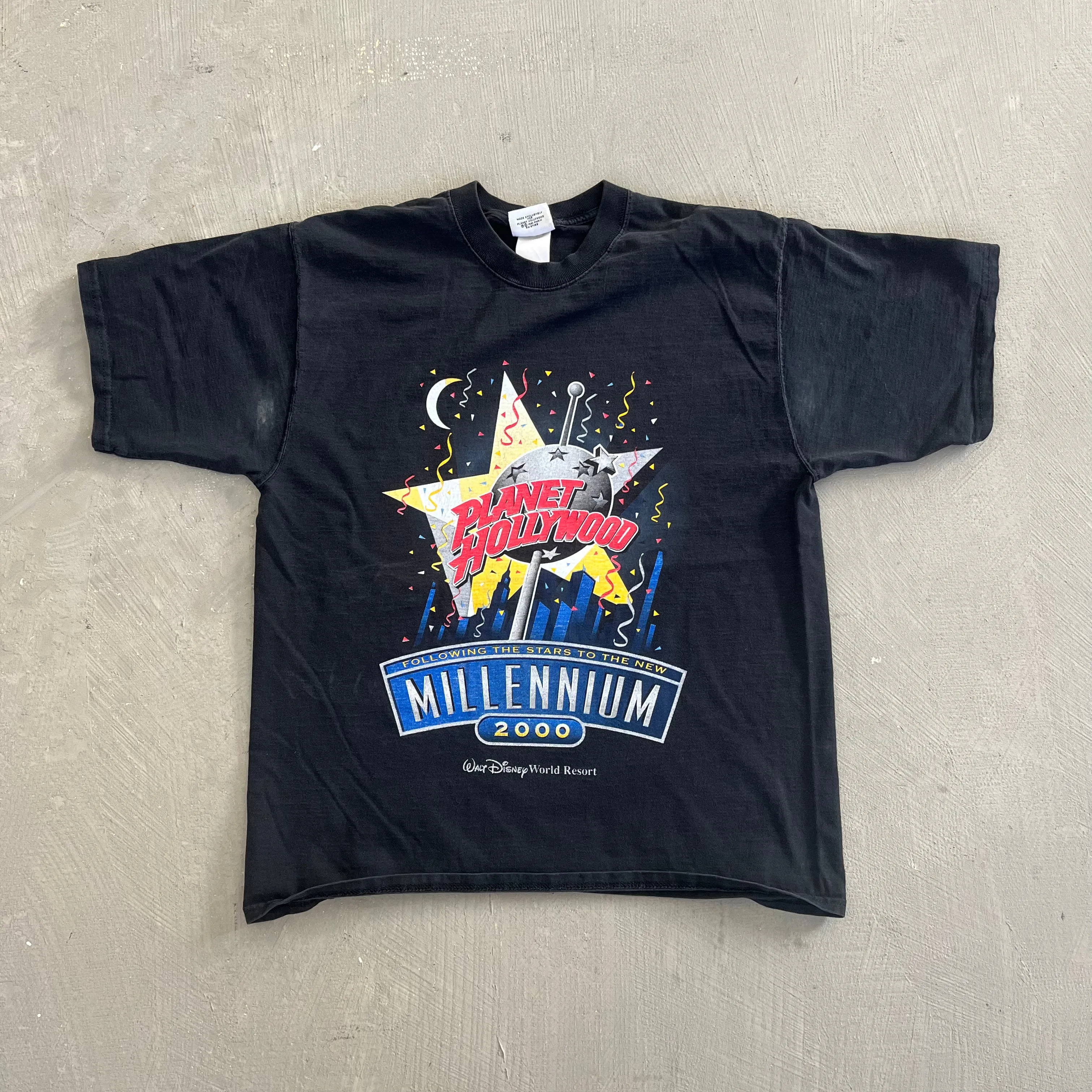F- Vintage 2000 New Millennium Planet Hollywood Walt Disney World Resort Tee sold by HG Vintage