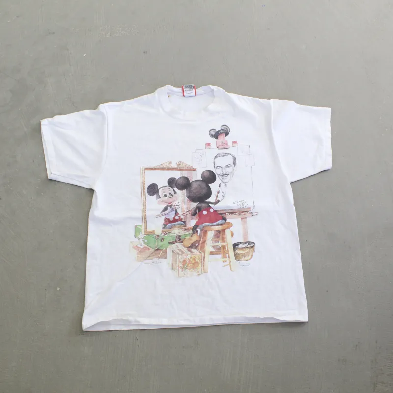 F- Vintage 90s Disney Design Mickey Mouse Painting Tee sold by HG Vintage