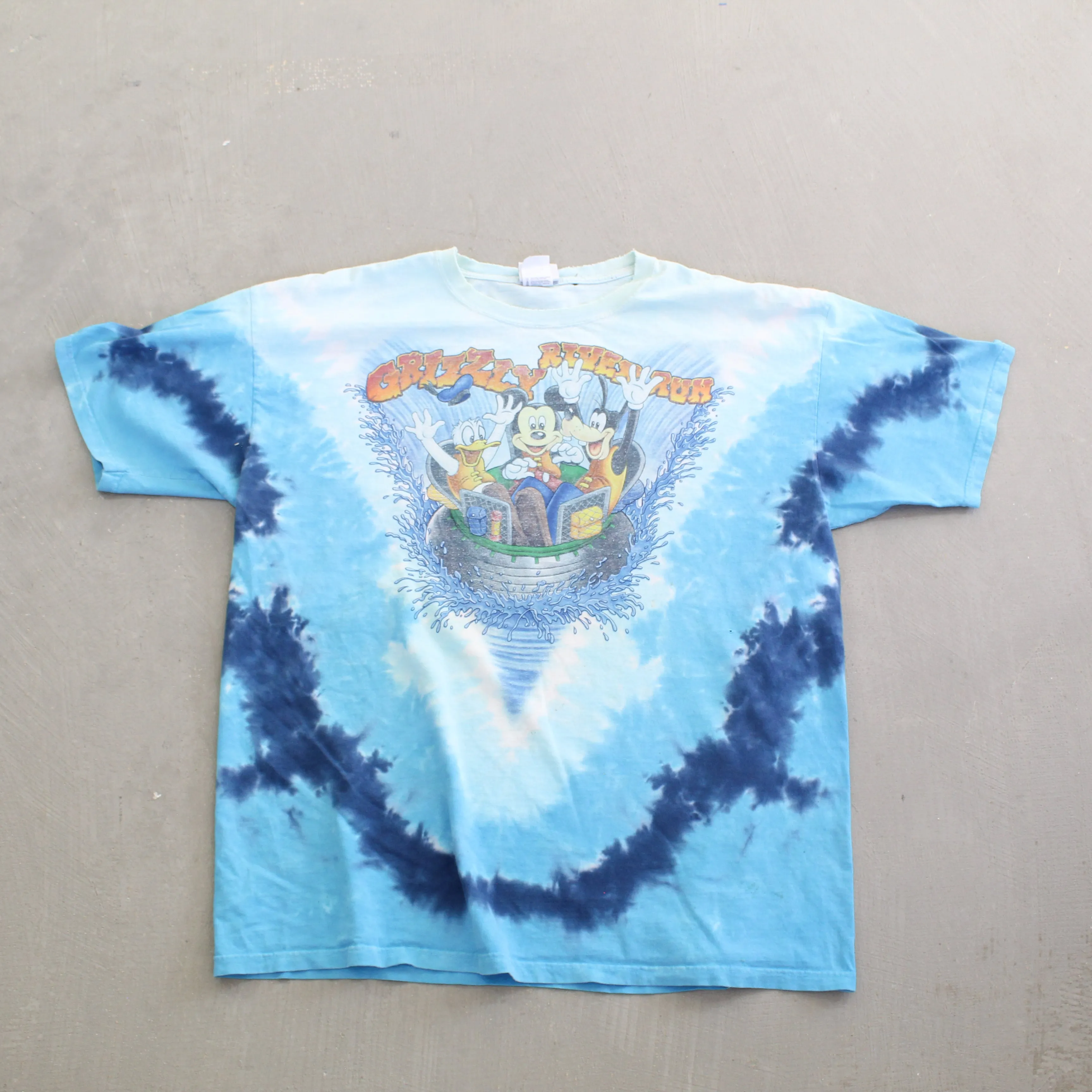 F- Vintage Disneyland Resort Grizzly River Run Graphic Tie Dye Tee sold by HG Vintage