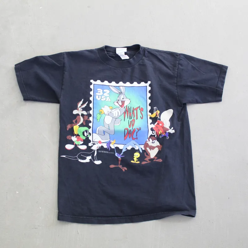 F- Vintage '97 Looney Tunes Stamp Collection Bugs Bunny What's Up Doc Tee sold by HG Vintage