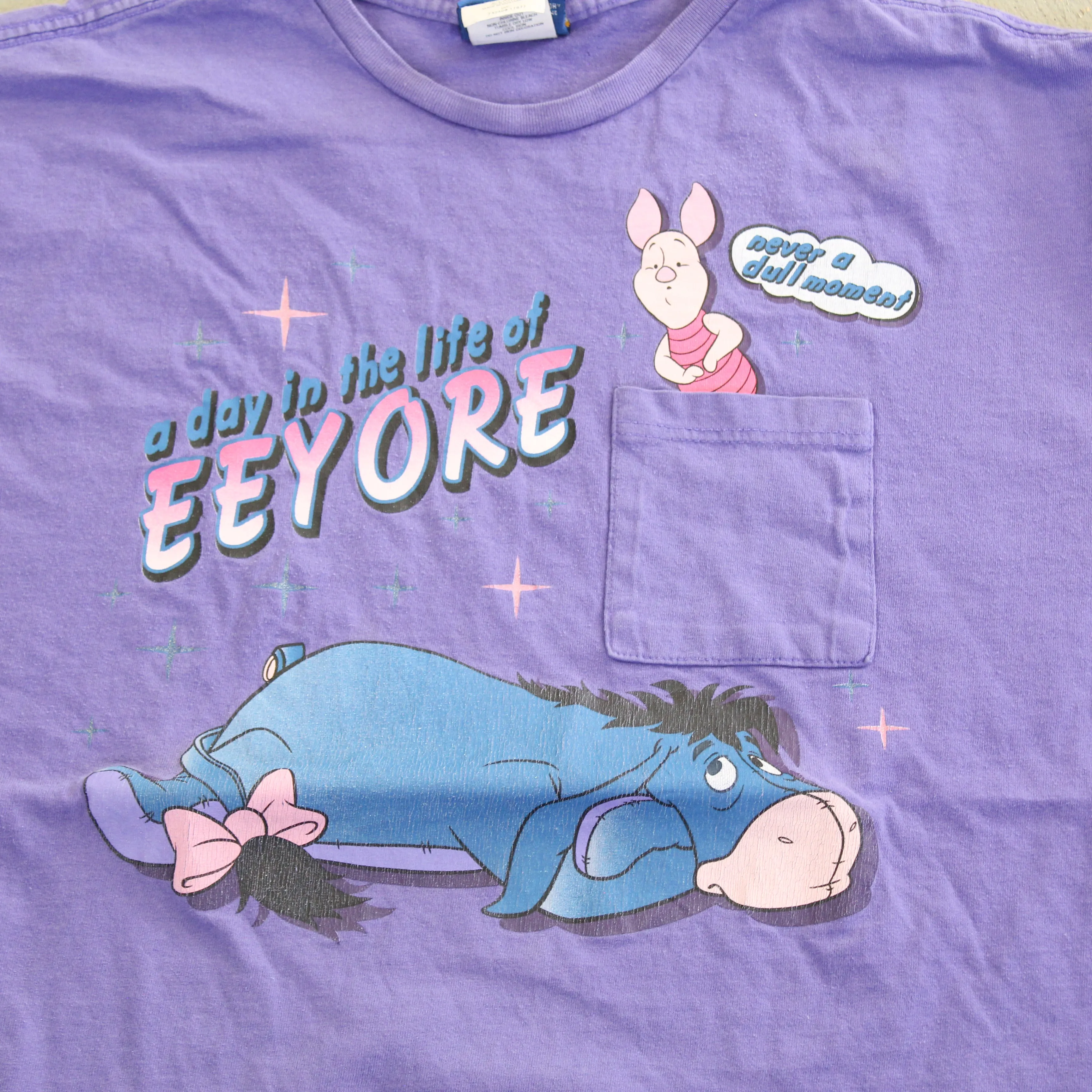 F- Vintage Winnie The Pooh Eeyore & Piglet Jerry Leigh Pocket Tee sold by HG Vintage product image thumbnail 2