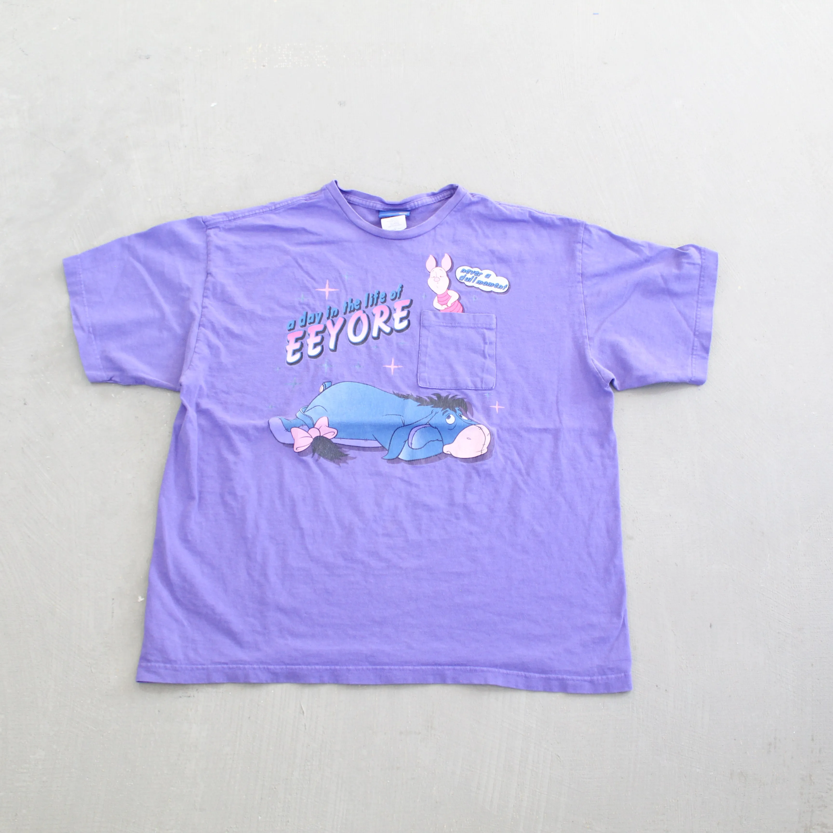 F- Vintage Winnie The Pooh Eeyore & Piglet Jerry Leigh Pocket Tee sold by HG Vintage