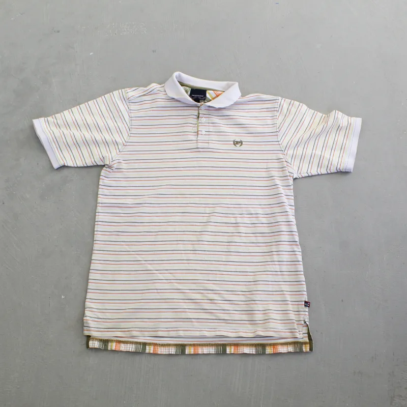 F- Vintage 90s Phat Farms Stripped Short Sleeve Polo Shirt sold by HG Vintage