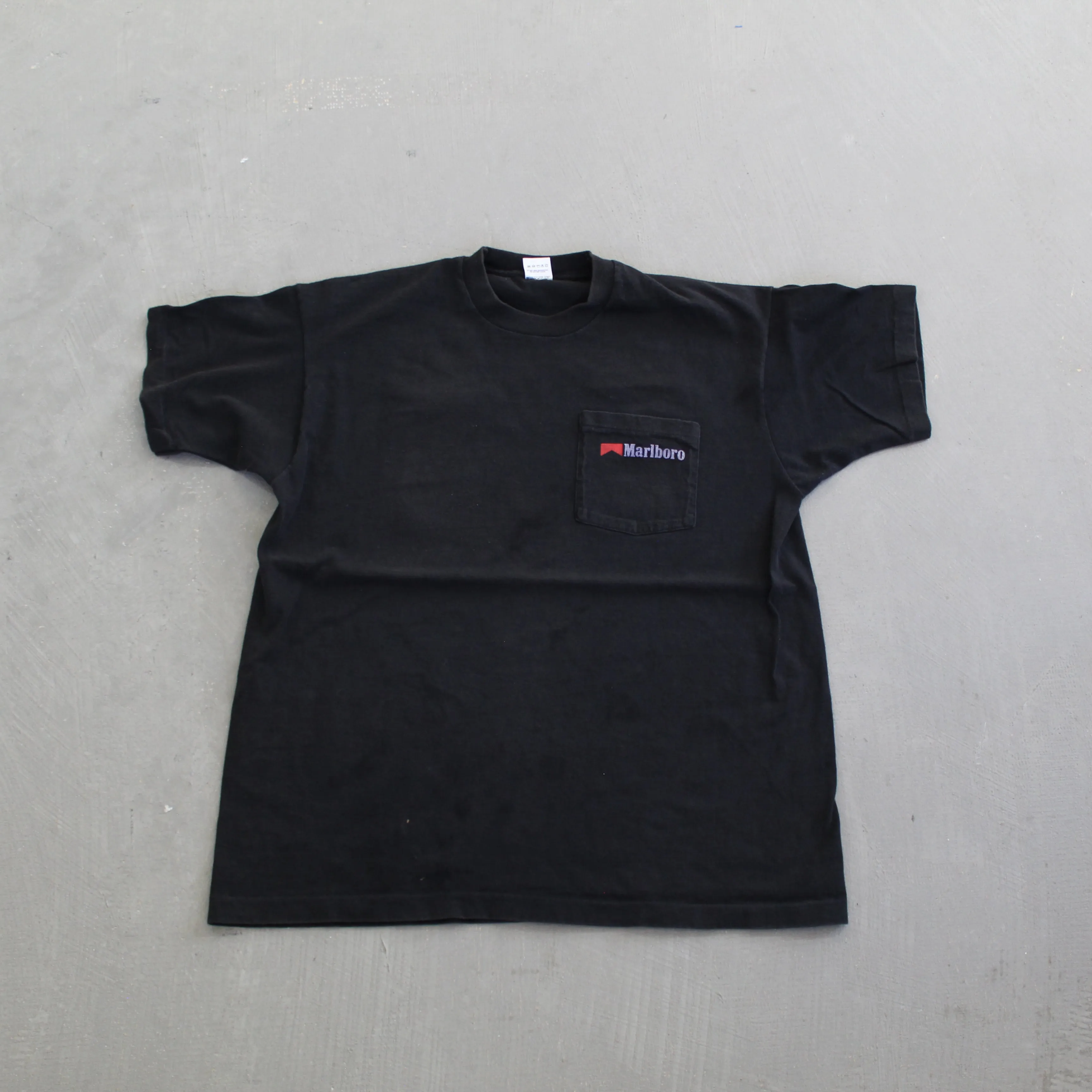 F- Vintage Marlboro Cowboy Silhouette & Logo Pocket Single Stitch Tee sold by HG Vintage