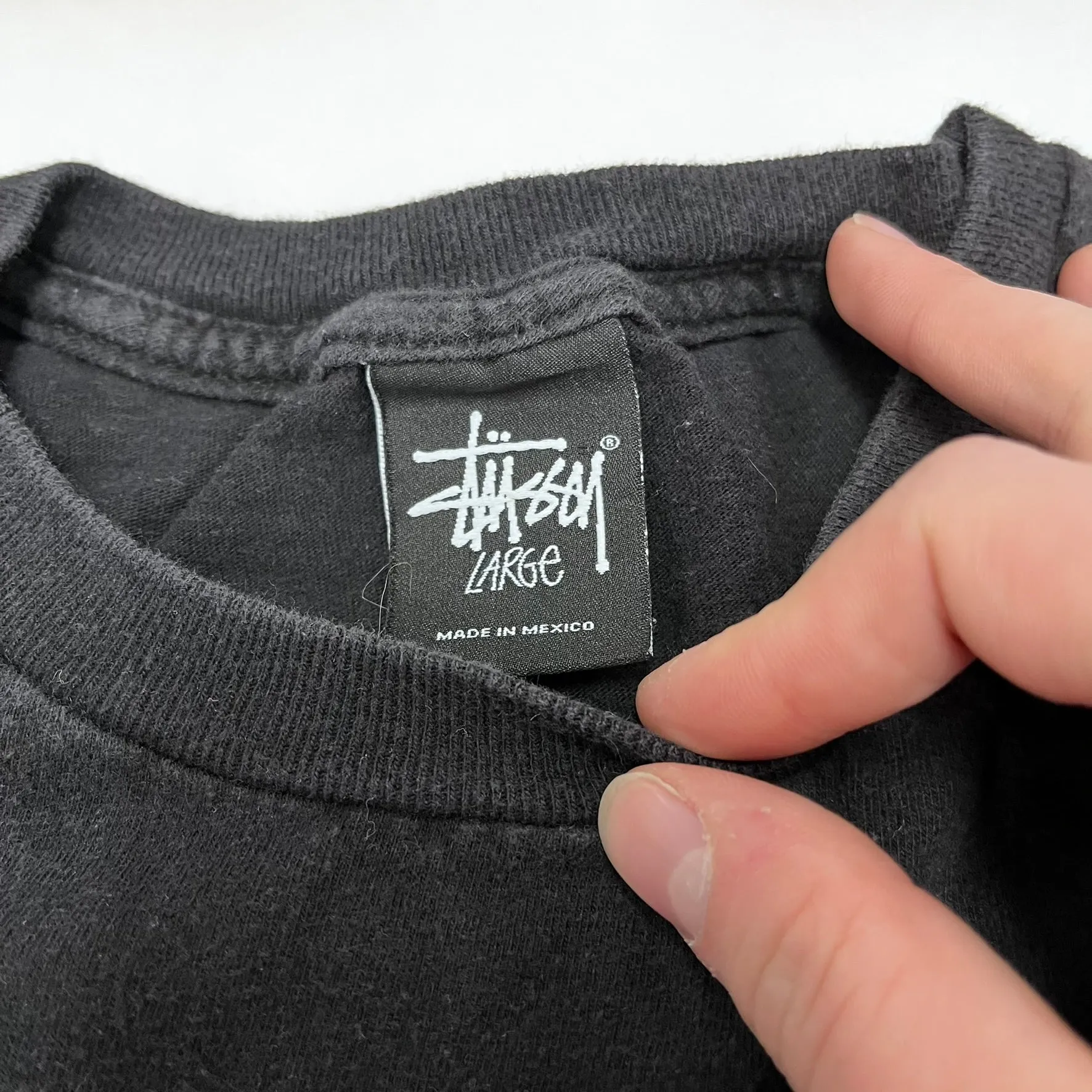 F- Stussy Text & Colored Lines Graphic Tee sold by HG Vintage product image thumbnail 3