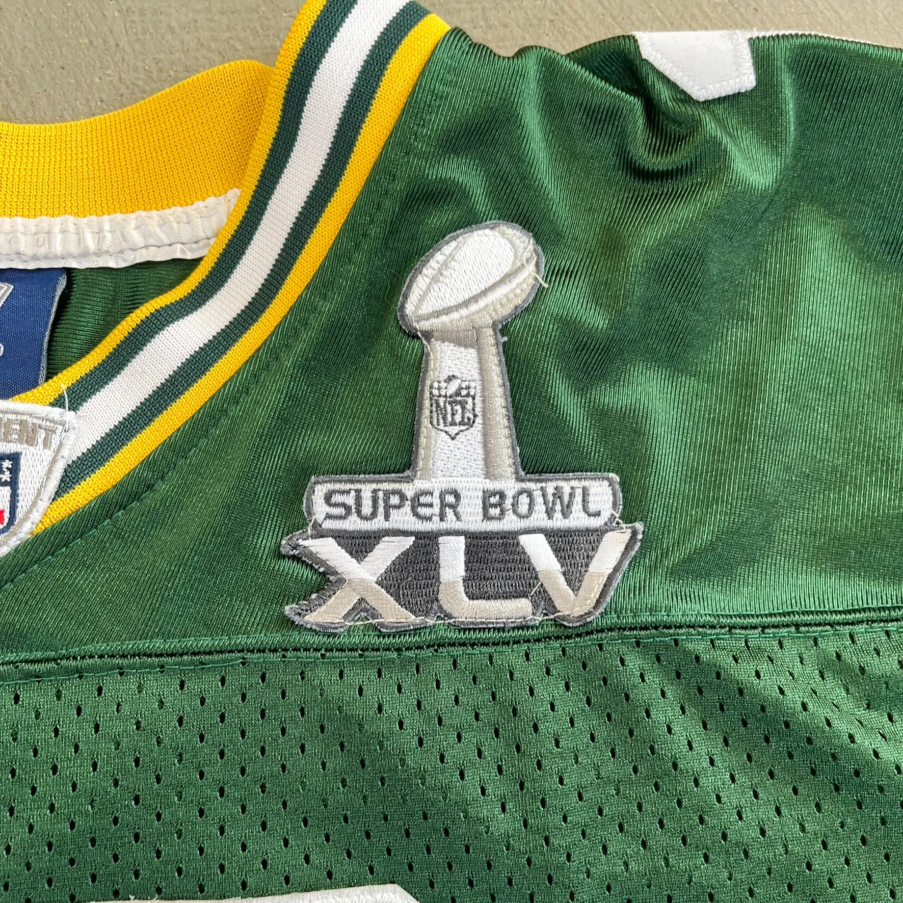 F- 2011 Green Bay Packers Aaron Rodgers Super Bowl 65 NFL Reebok Jersey sold by HG Vintage product image thumbnail 3