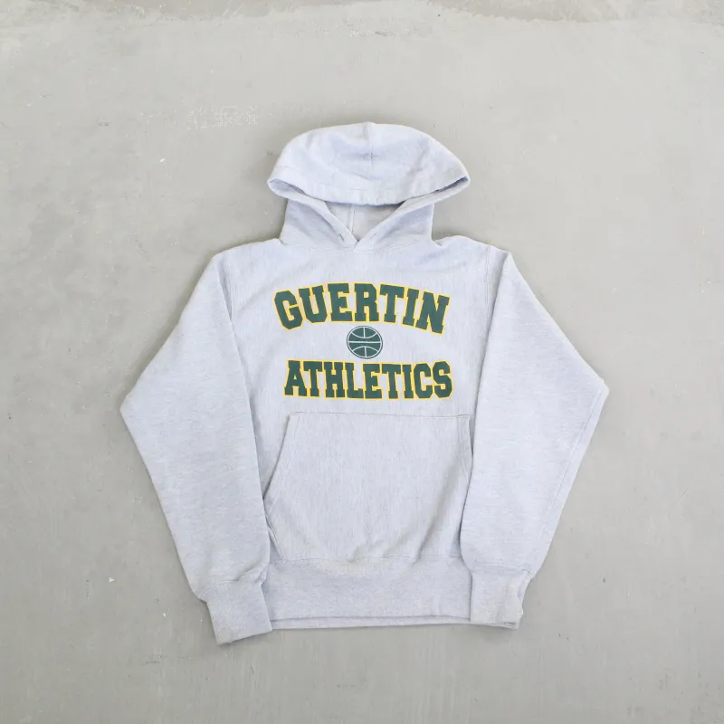 F- Vintage Champion Reverse Weave Guertin Athletics Text Hoodie sold by HG Vintage