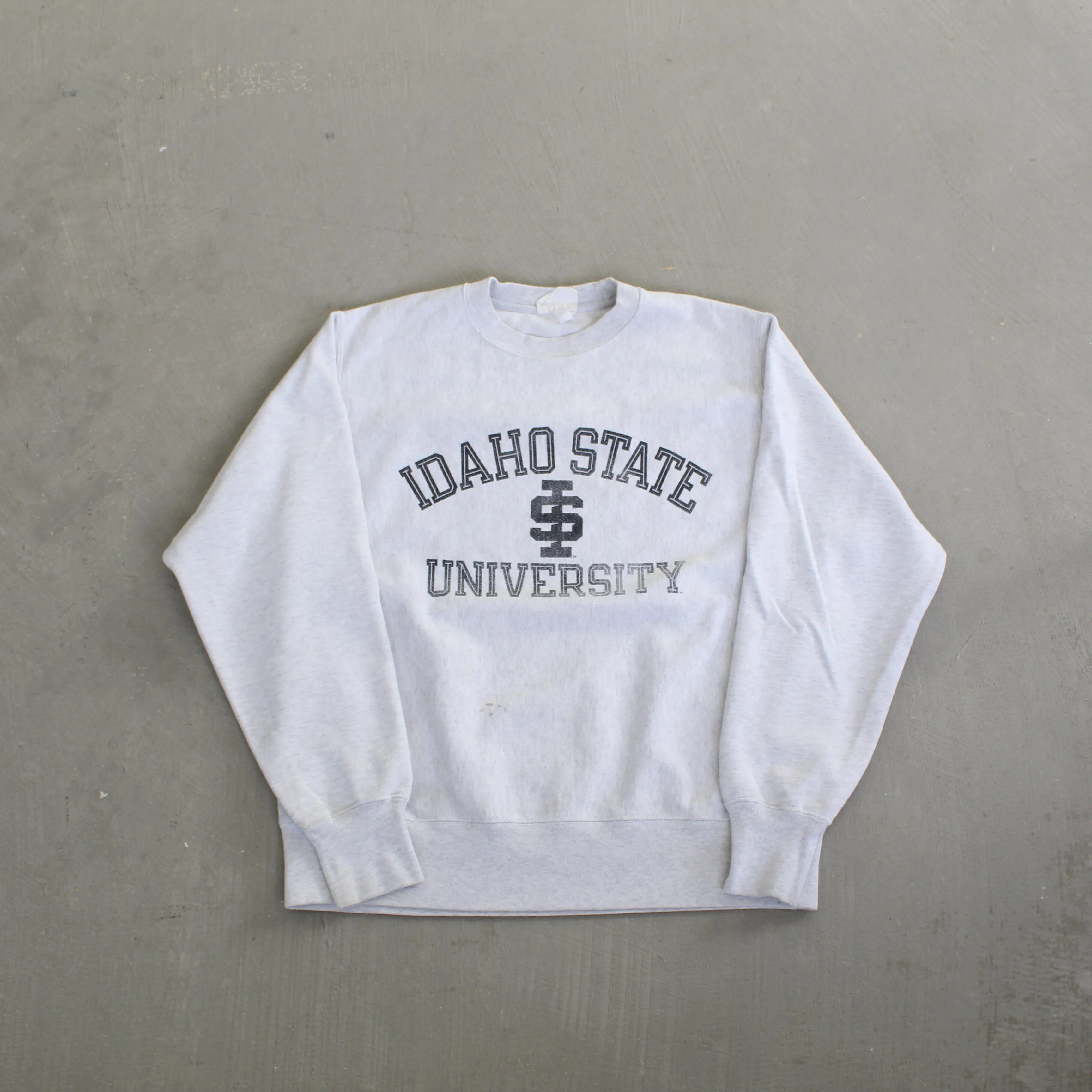 F- Vintage Champion Reverse Weave Idaho State University Text Crewneck sold by HG Vintage