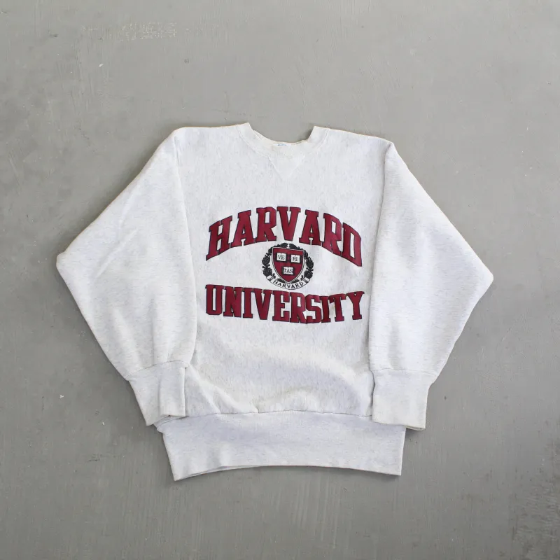F- Vintage Harvard University Text & Seal Crewneck sold by HG Vintage