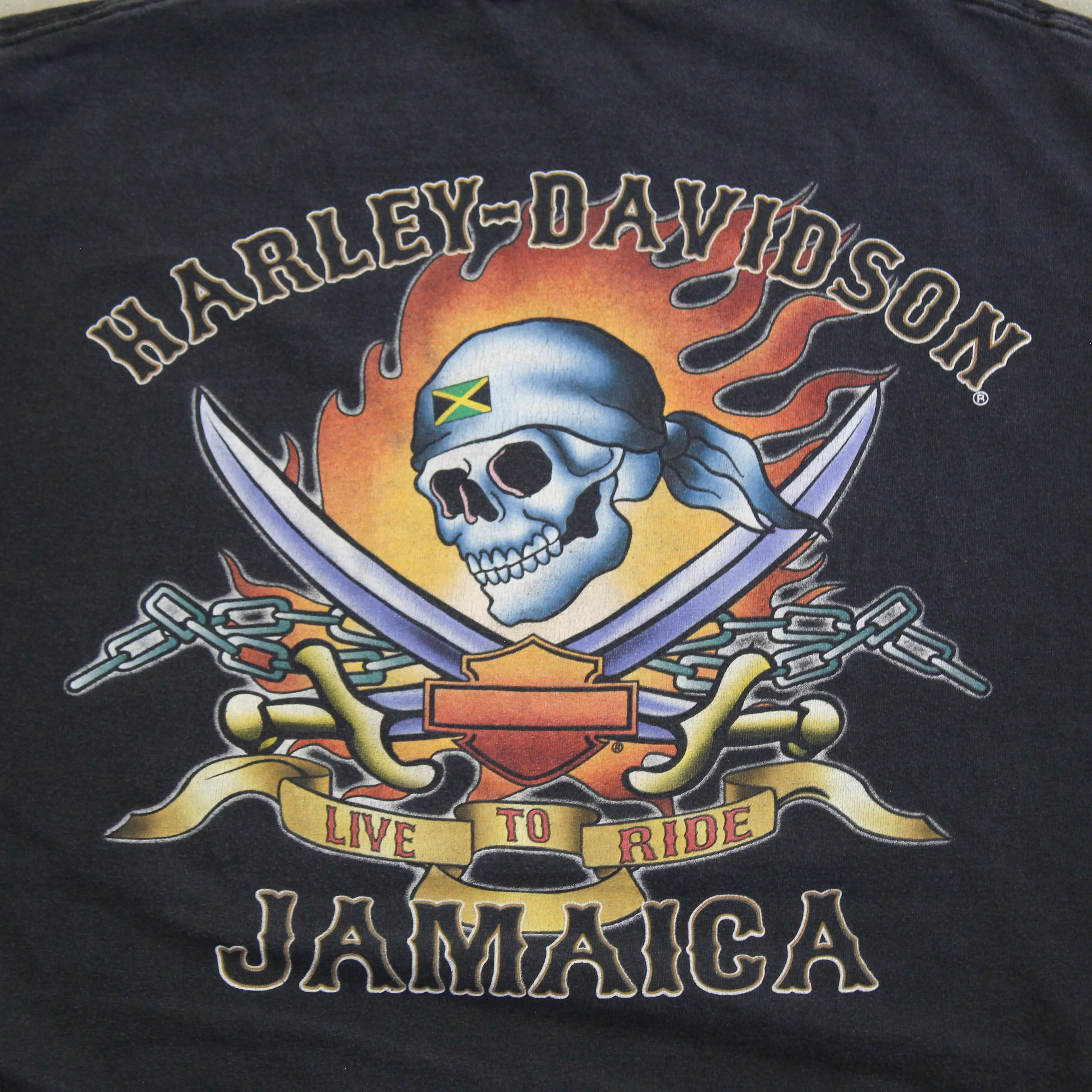 F- Vintage Harley Davidson Live To Ride Jamaica Tee sold by HG Vintage product image thumbnail 4