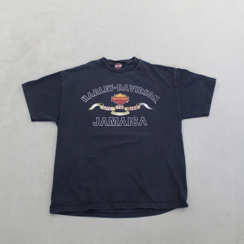 F- Vintage Harley Davidson Live To Ride Jamaica Tee sold by HG Vintage