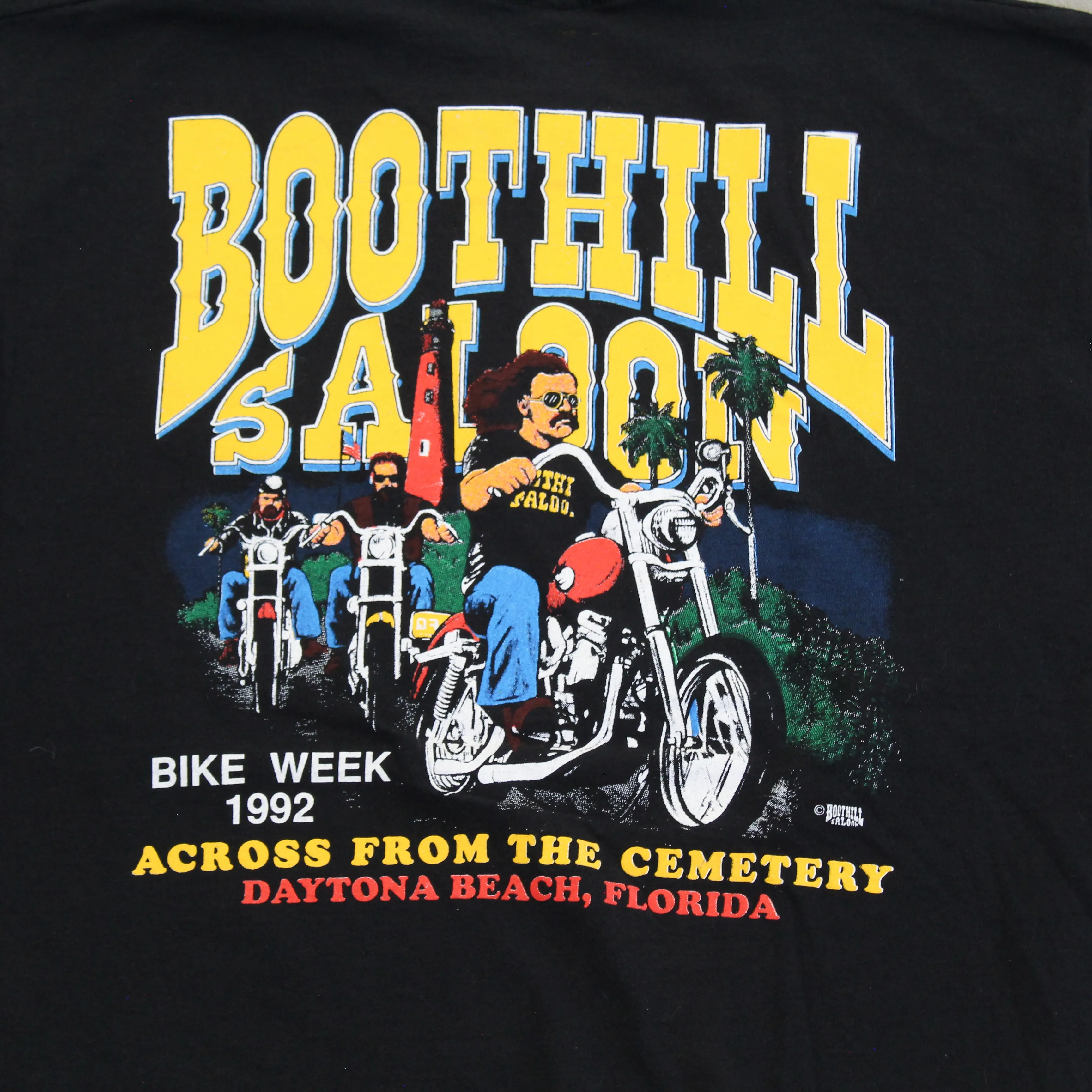 F- Vintage 1992 Boothill Saloon Daytona Bike Week Single Stitch Pocket Tee sold by HG Vintage product image thumbnail 4
