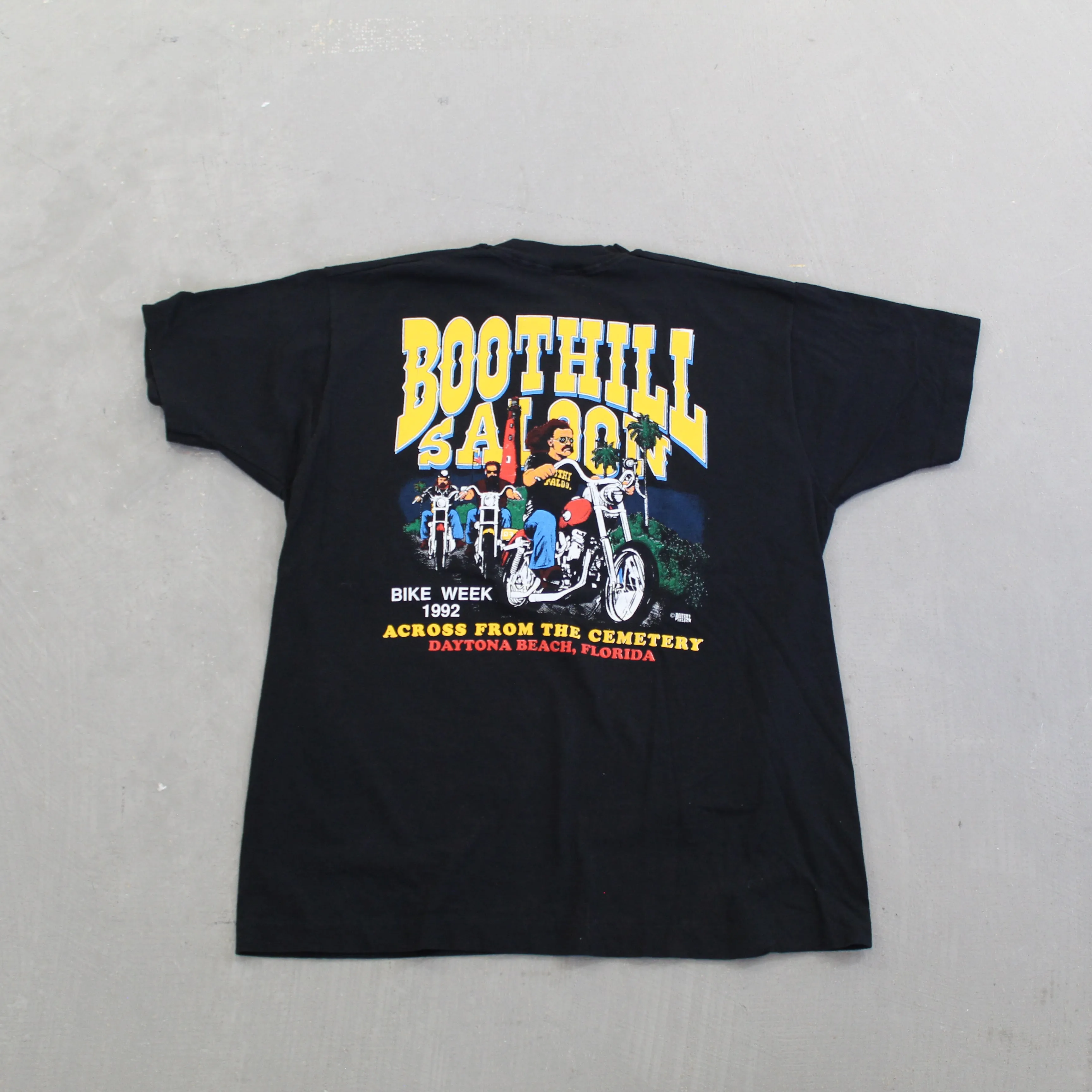 F- Vintage 1992 Boothill Saloon Daytona Bike Week Single Stitch Pocket Tee sold by HG Vintage product image thumbnail 3