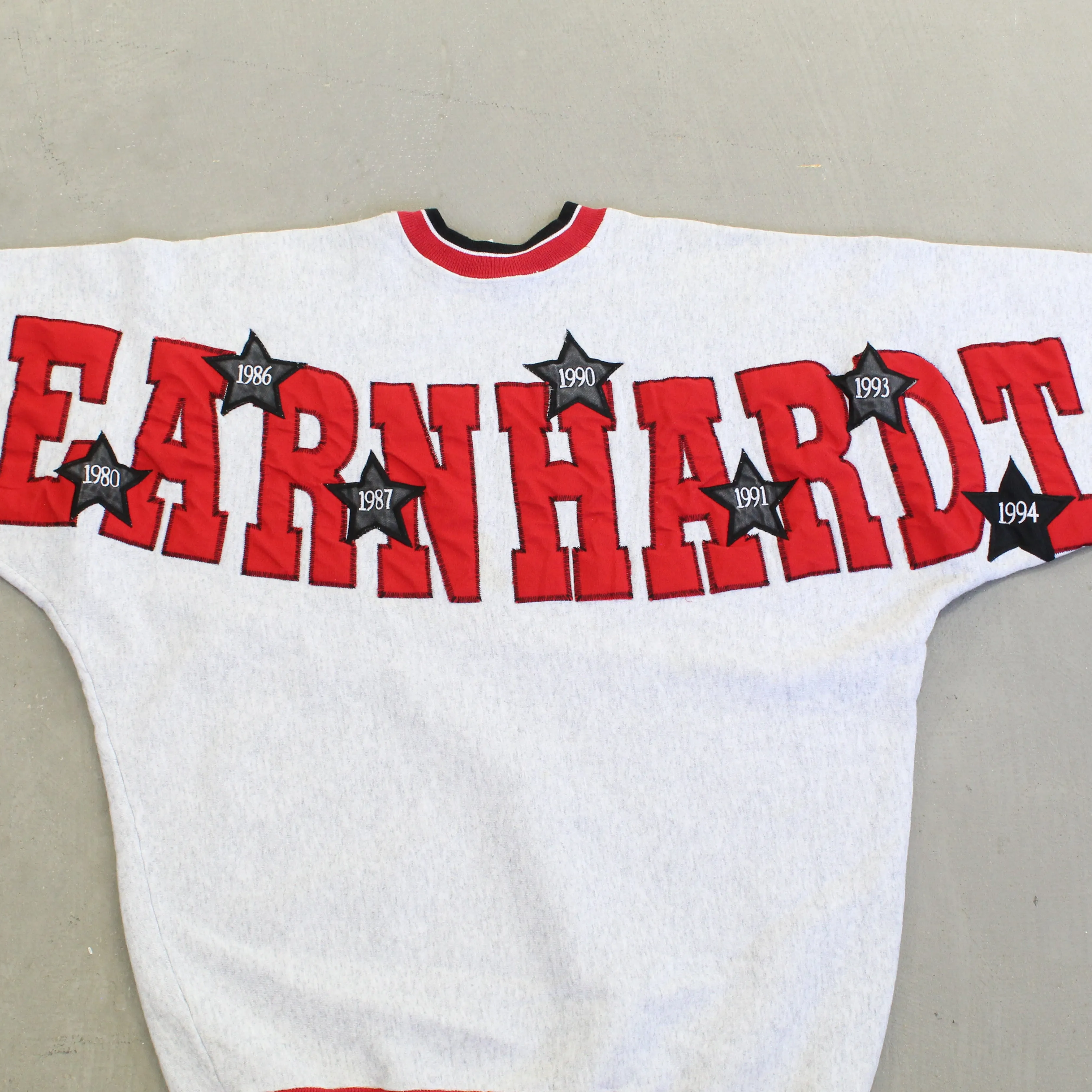 F- Vintage Nascar Dale Earnhardt Embroidered Stars & Text Crewneck sold by HG Vintage product image thumbnail 2