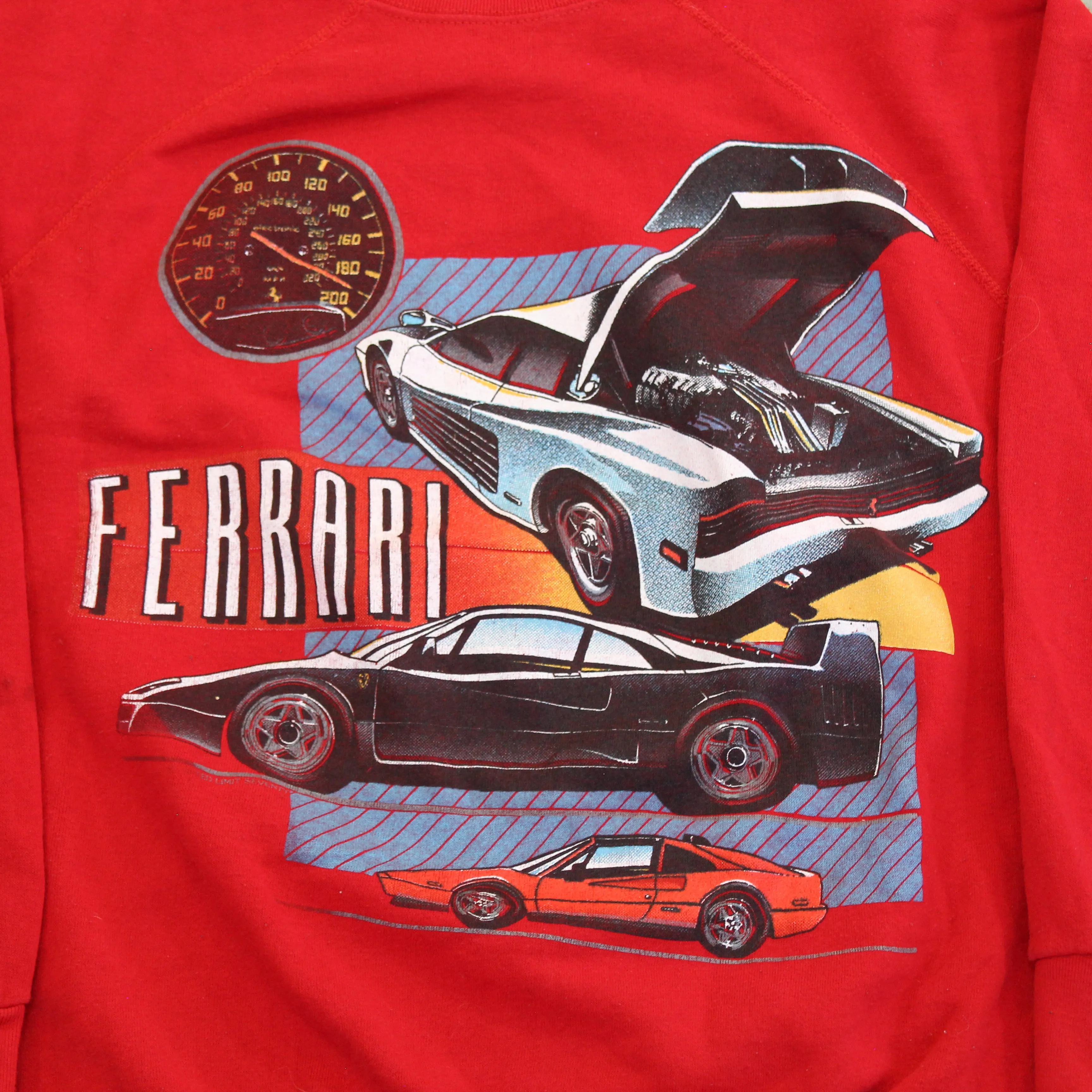 F- Vintage Ferrari Text & Graphic Cars Crewneck sold by HG Vintage product image thumbnail 2