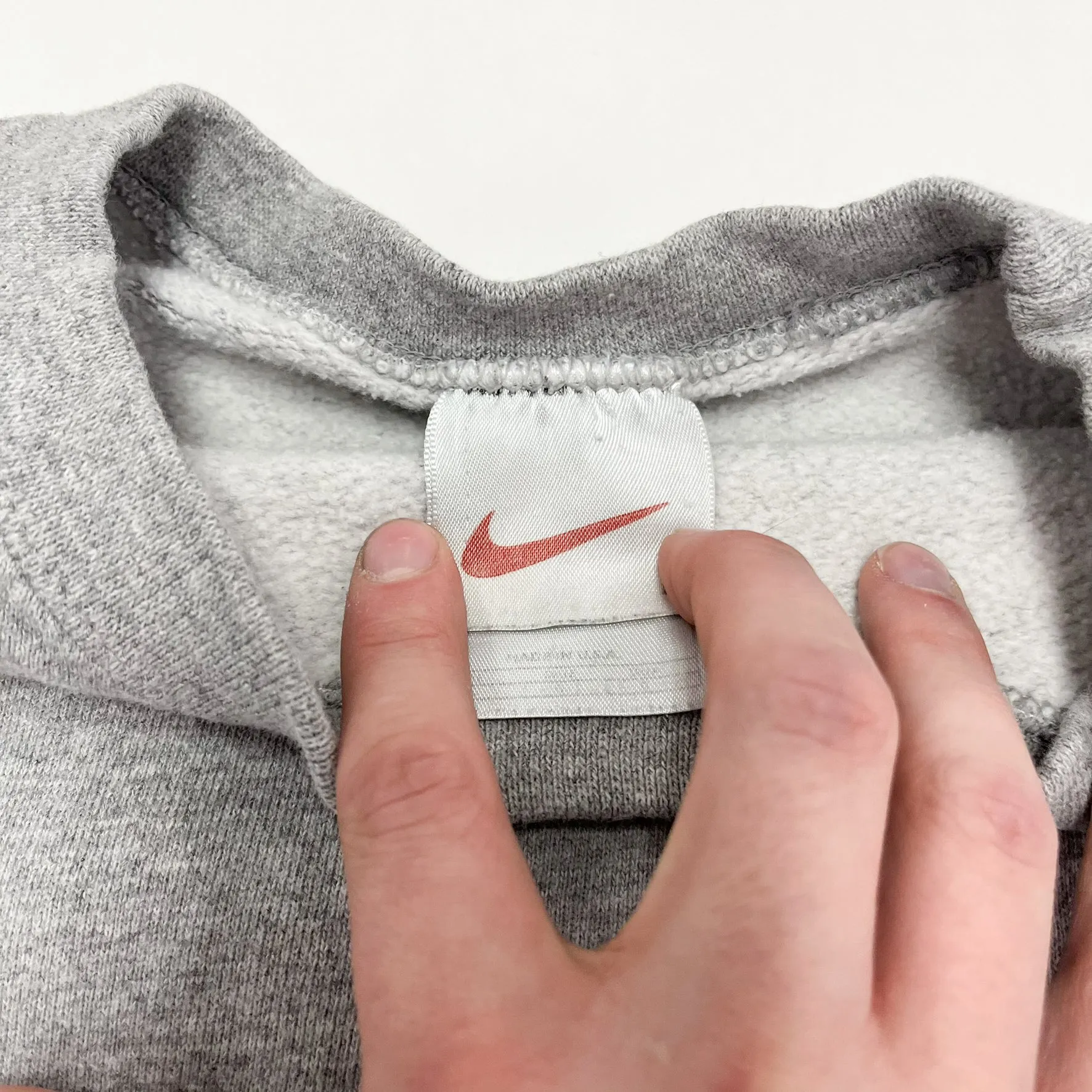 F- Vintage Nike Embroidered Swoosh Chest Crewneck Grey sold by HG Vintage product image thumbnail 3