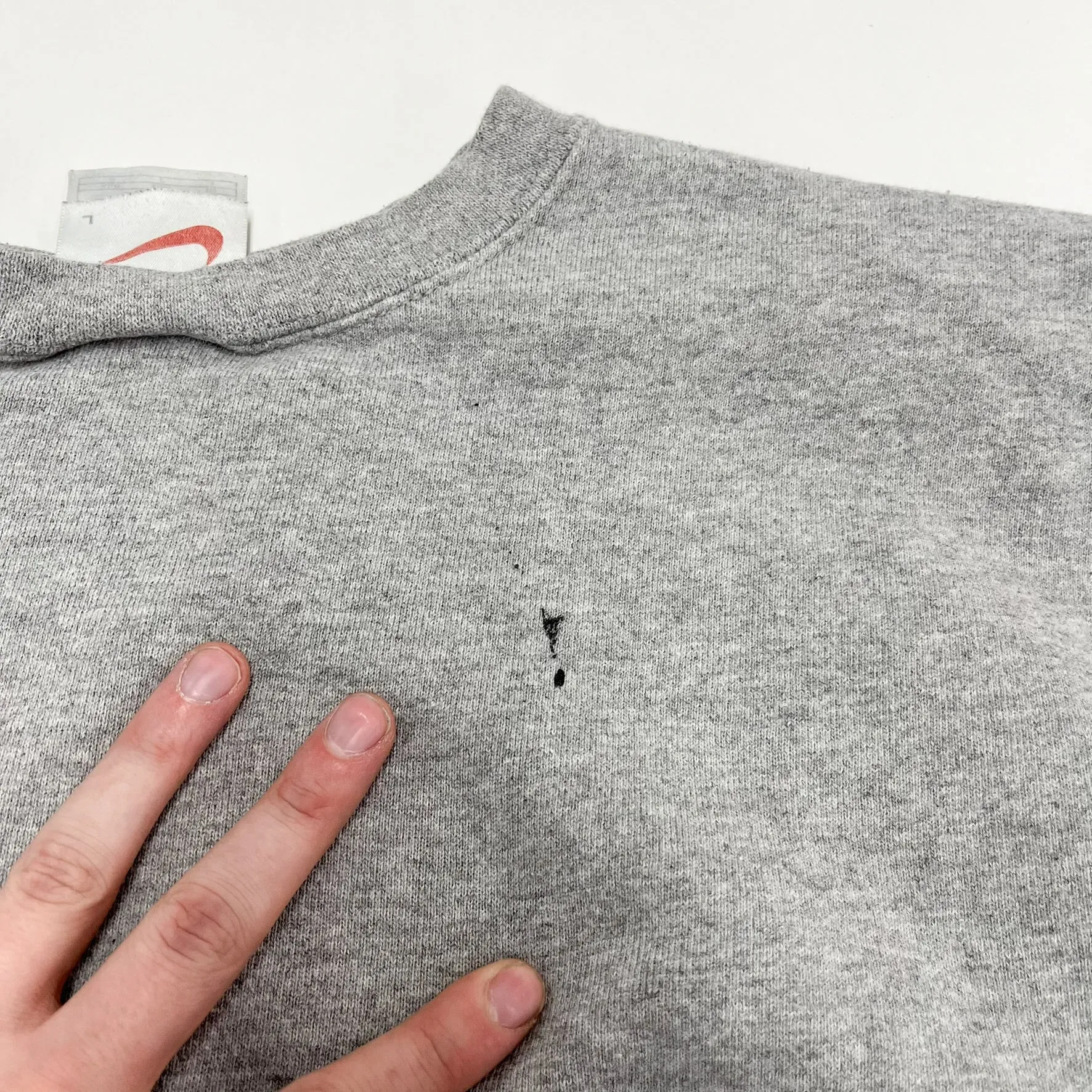 F- Vintage Nike Embroidered Swoosh Chest Crewneck Grey sold by HG Vintage product image thumbnail 5